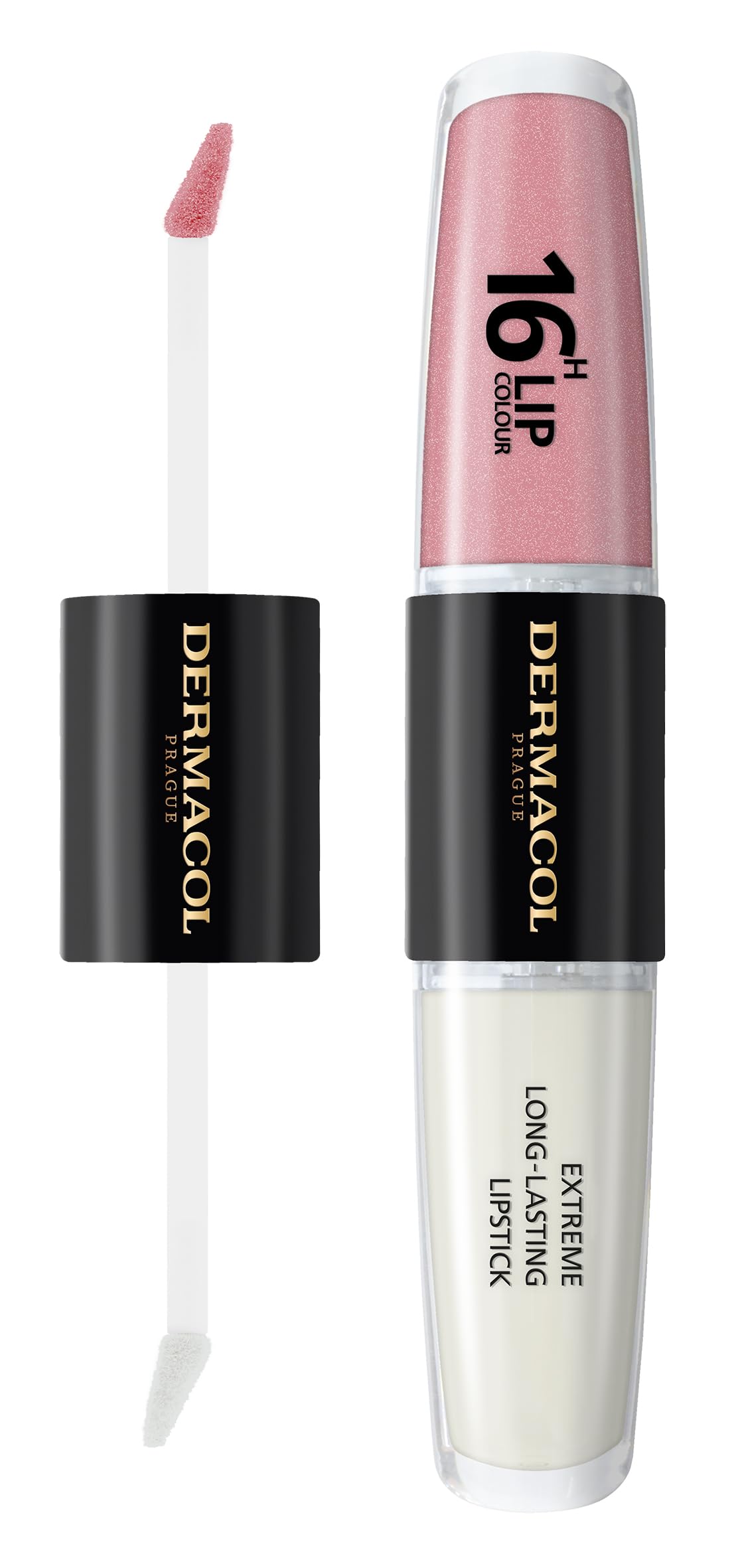Dermacol NEW 16-Hour Lip Colour, Highly Pigmented Glossy Lip Stain, Two-Phase Lip Plumper Gloss, Kissproof Lip Makeup Products w