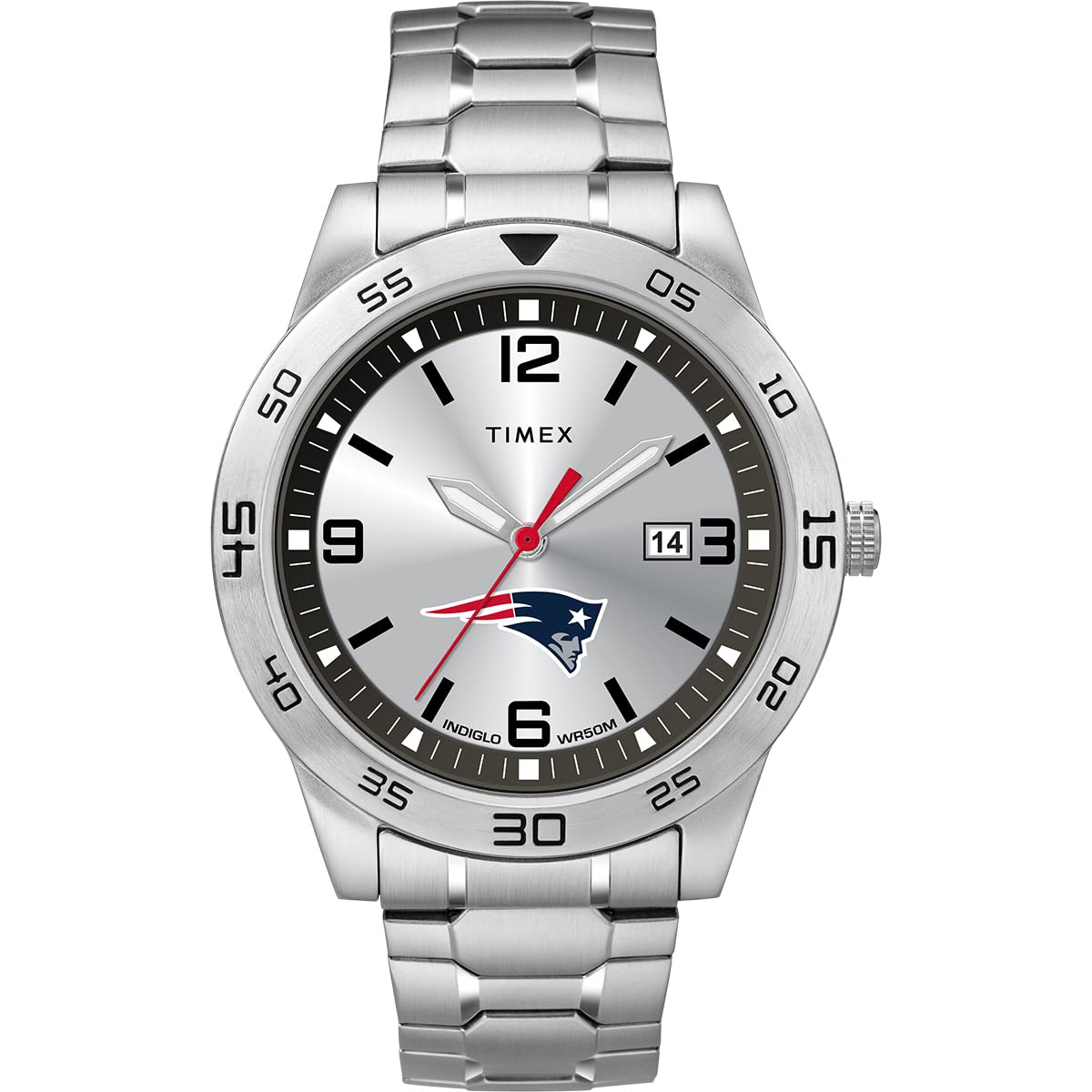 Timex Tribute Men's NFL Citation 42mm Watch - New England Patriots with Stainless Steel Expansion Band