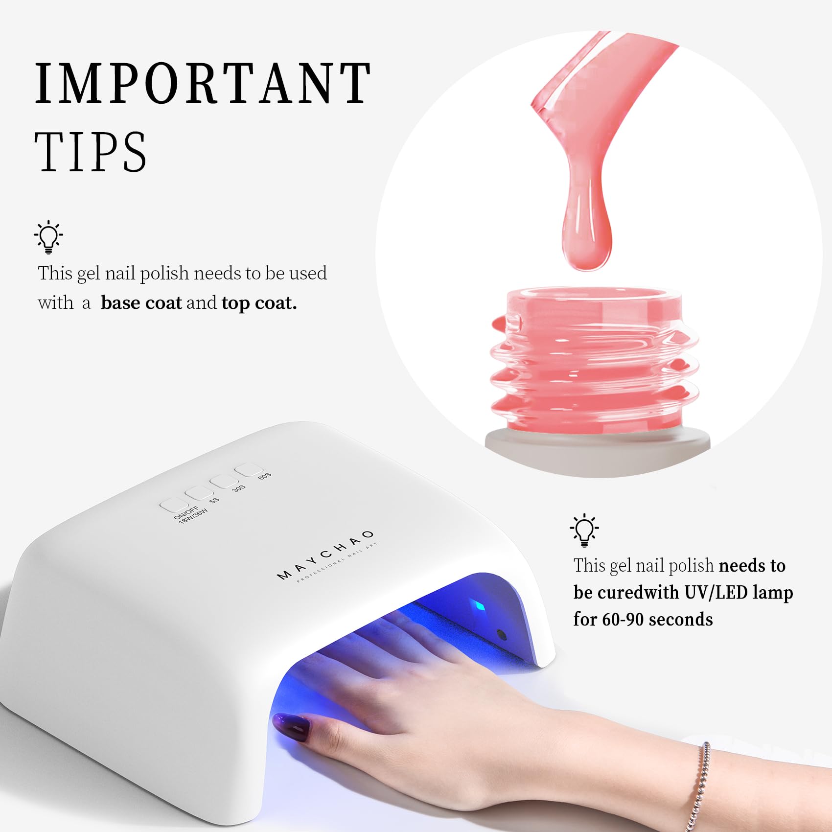 Maychao Jelly Gel Nail Polish -15Ml Bean Paste Jelly Gel Polish Soak Off Uv Led Bean Paste Nail Polish For Diy Manicure Home Sal