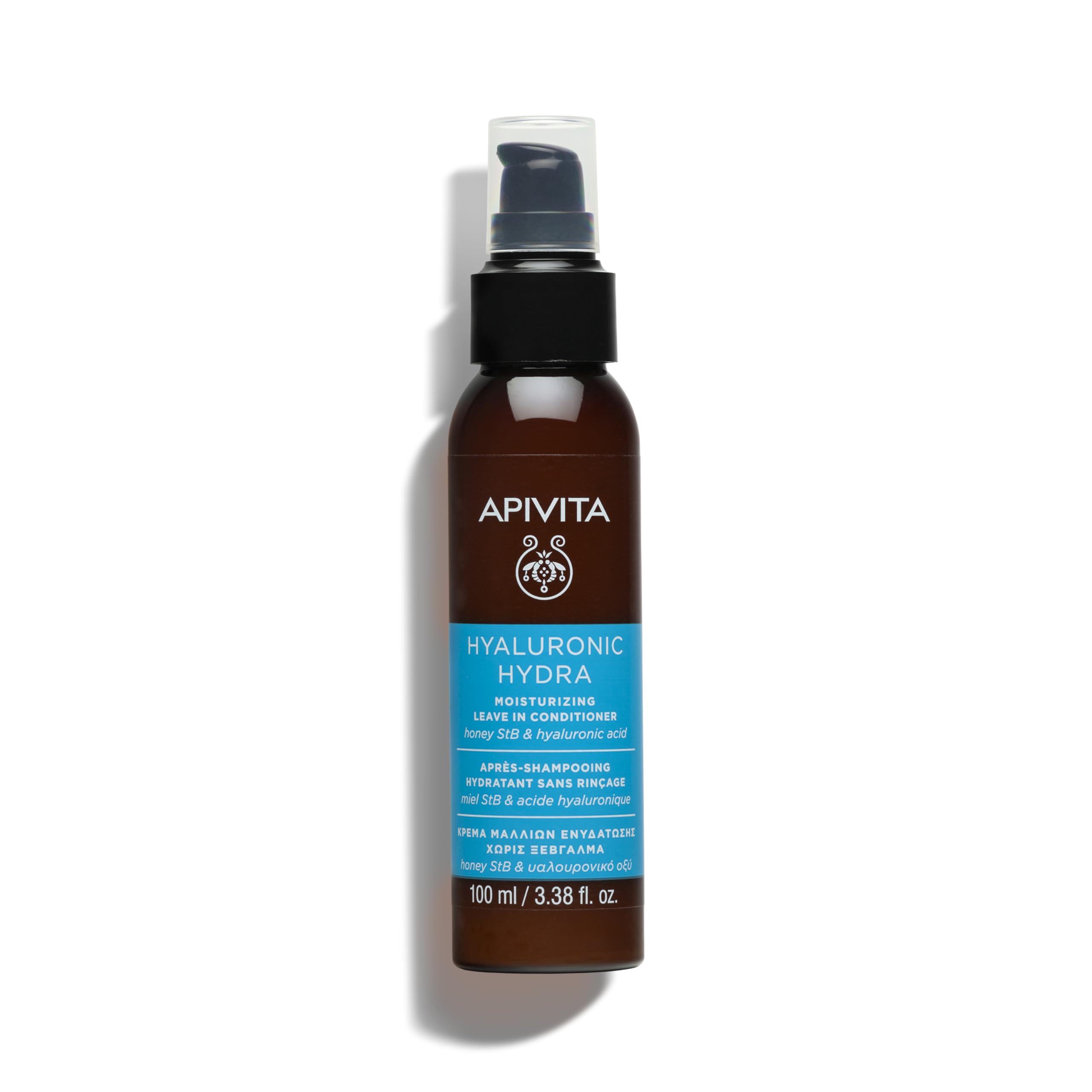 Apivita HYALURONIC HYDRA Leave in Conditioner, Natural Lightweight Moisturizing Conditioner with Hyaluronic Acid and Honey StB, 