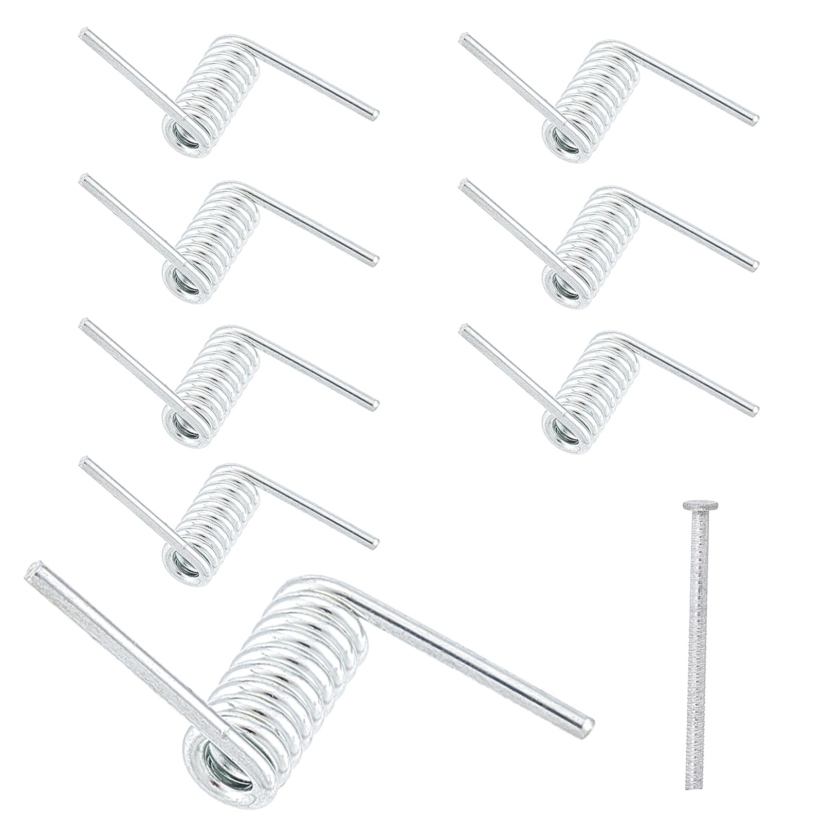 NICENEEDED 8 PCS Hair Claw Clip Spring Replacement, Clip Spring with Central Axle Rod, Hairpin Squre Rectangle Butterfly Jaw Cla