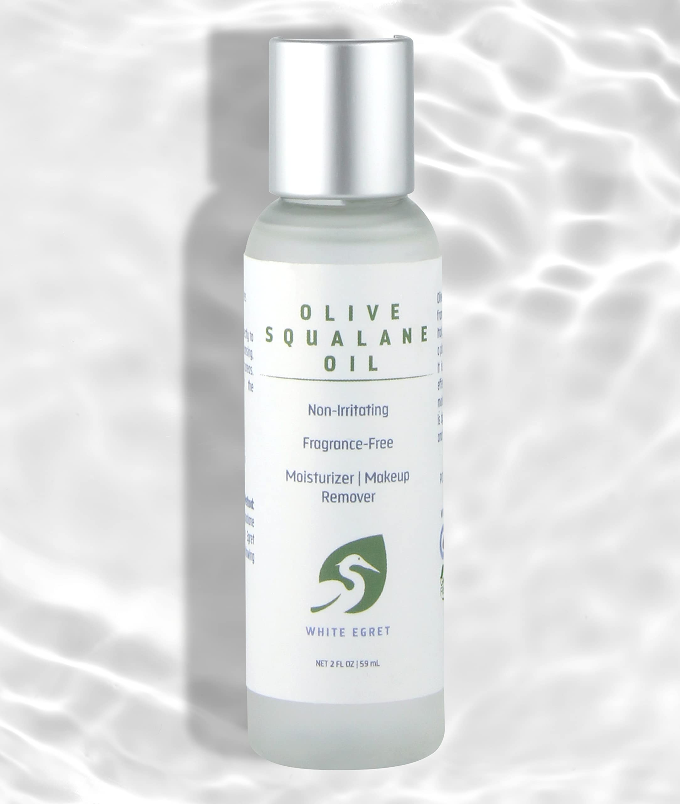WHITE EGRET Olive Squalane Oil, 2-Ounce