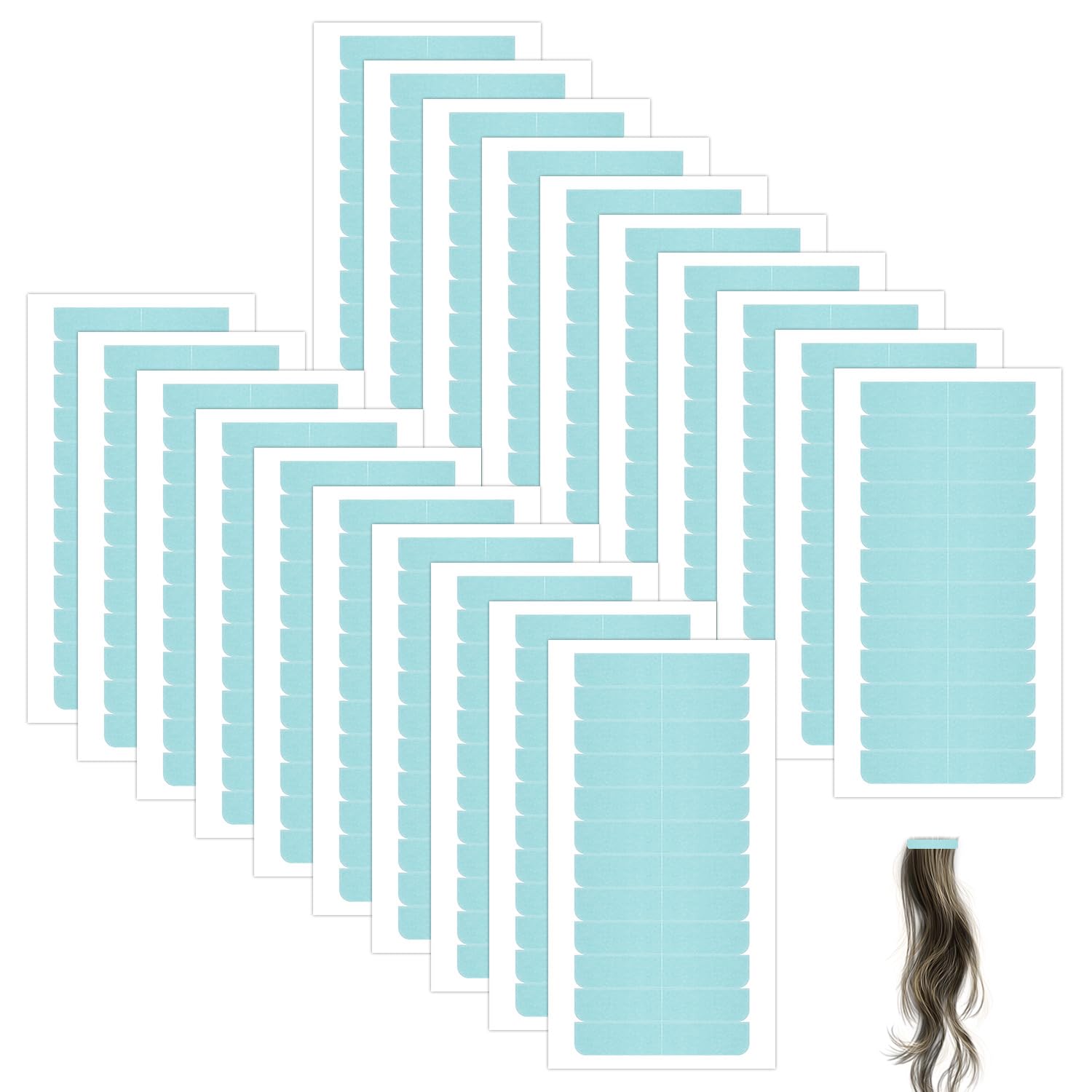 240pcs Hair Extension Tape Tool, Invisible Double Sided Replacement Wig Tape, Breathable Comfortable Waterproof Adhesive Hair Ta