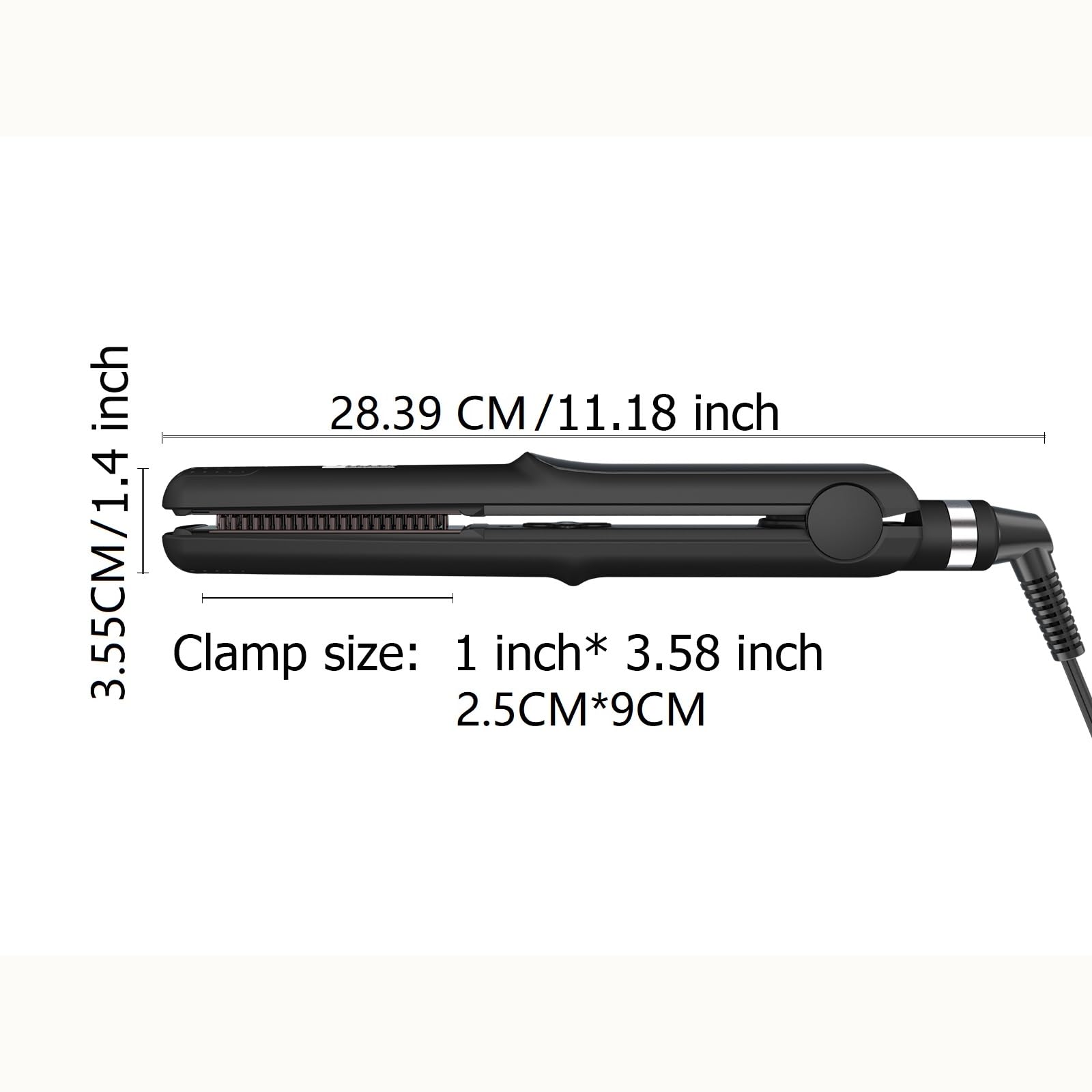 JINRI Volumizing Hair Iron, Ceramic Flat Iron for Frizz, Shinier & Smoother, Adjustable Temp, 360  Tail Rotation, Hair Styling T
