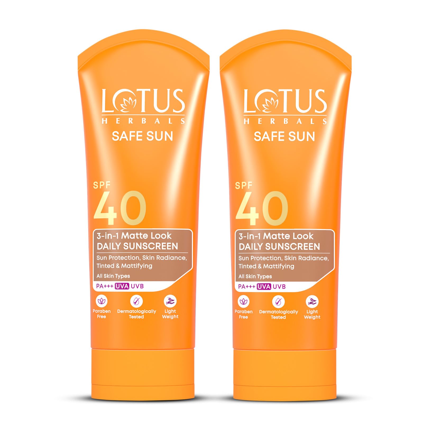 Lotus Herbals Safe Sun 3 In 1 Tinted Daily Sunscreen Spf 40 Pa+++ | In Vivo Tested | Tinted Matte Look | Uva & Uvb Protection | 