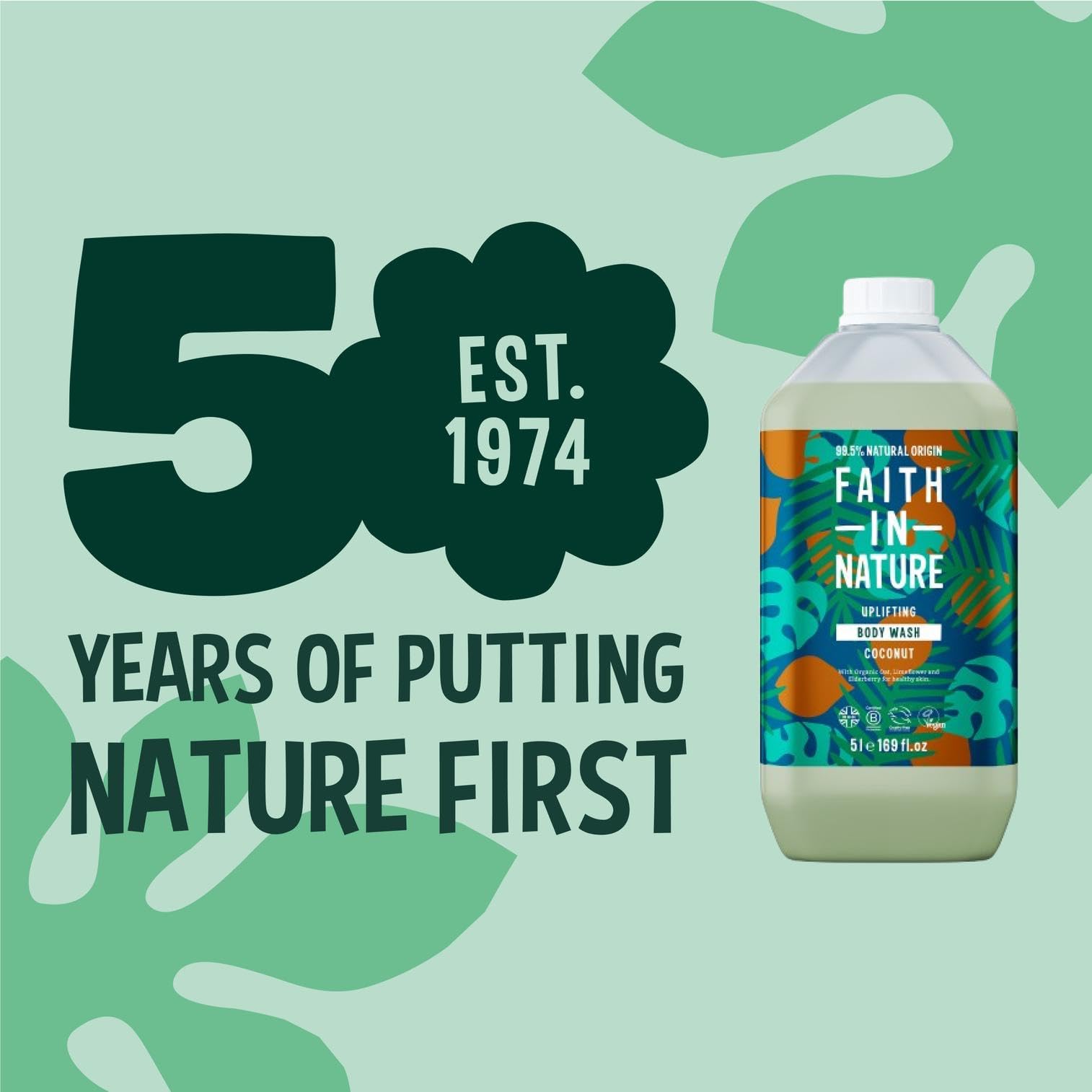 Faith In Nature Hydrating Coconut Body Wash 5litre Bottle
