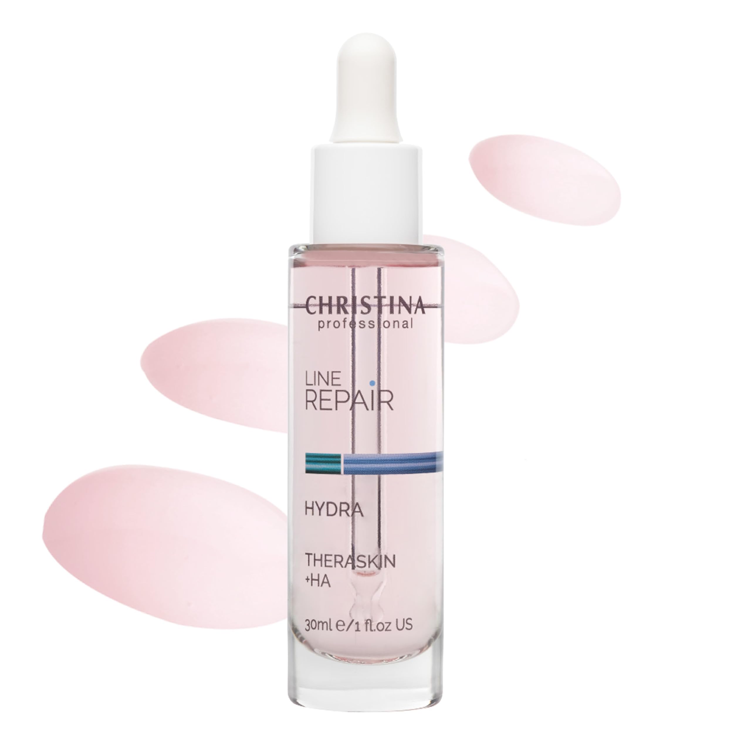 Christina Line Repair Hydra Theraskin +HA Face Serum - 30 ml - Wrinkle Smoother, Hyaluronic Acid and Hygroplex for Aging Skin - 