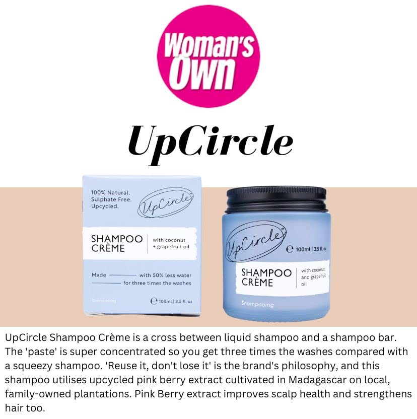 UpCircle Shampoo Crme with Rosemary Oil + Pink Berry 3.52oz - Gentle Formulation To Soothe + Cleanse - Coconut + Grapefruit oil