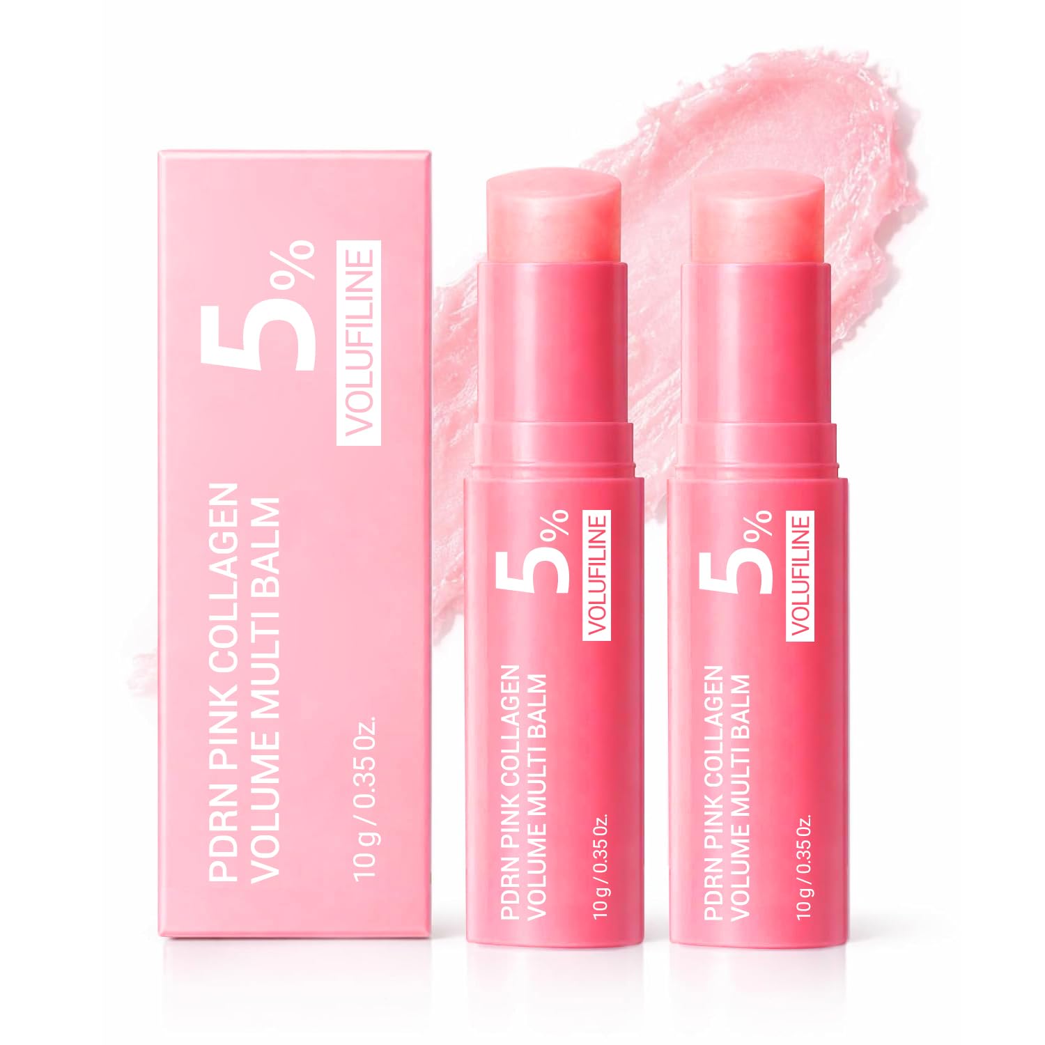 PDRN Pink Collagen Volume Multi Balm Stick  Collagen Wrinkle Stick Face & Body Balm for UnderEyes, Neck, Forehead, Smile Lines