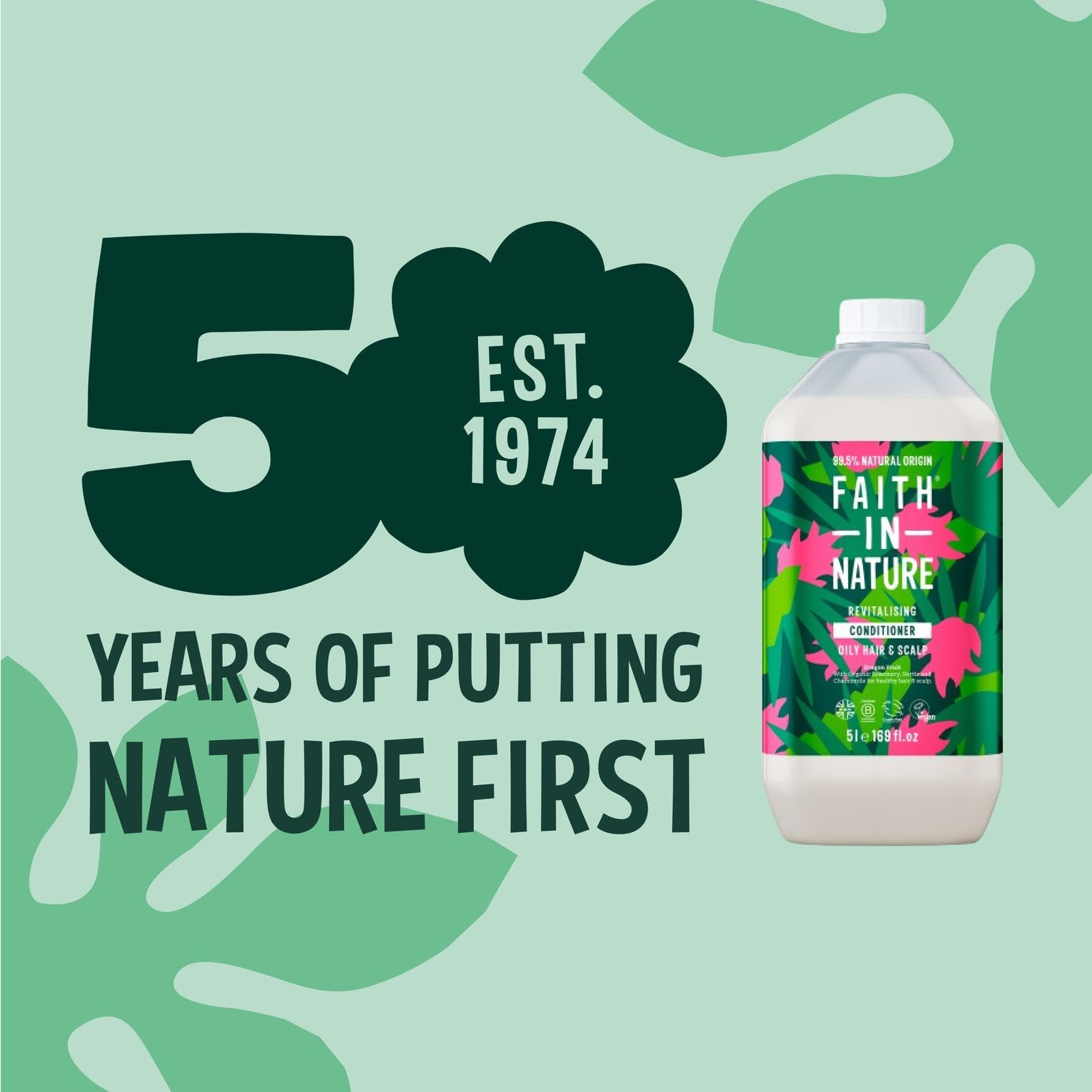 FAITH IN NATURE Natural Conditioner - Vegan & Cruelty Free, No SLS or Parabens - 169 fl oz Refill Pack, Dragon Fruit