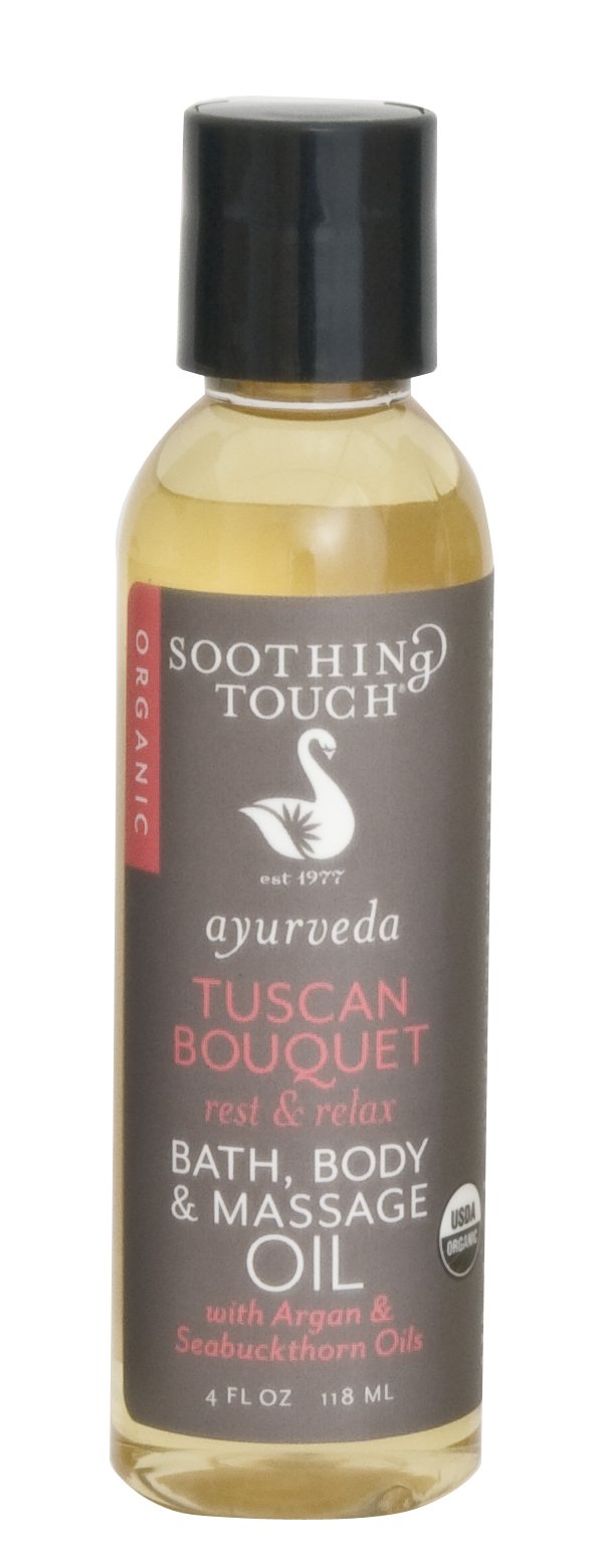 Soothing Touch Tuscan Bouquet Organic Bath, Body & Massage Oil, 4 Fl Oz