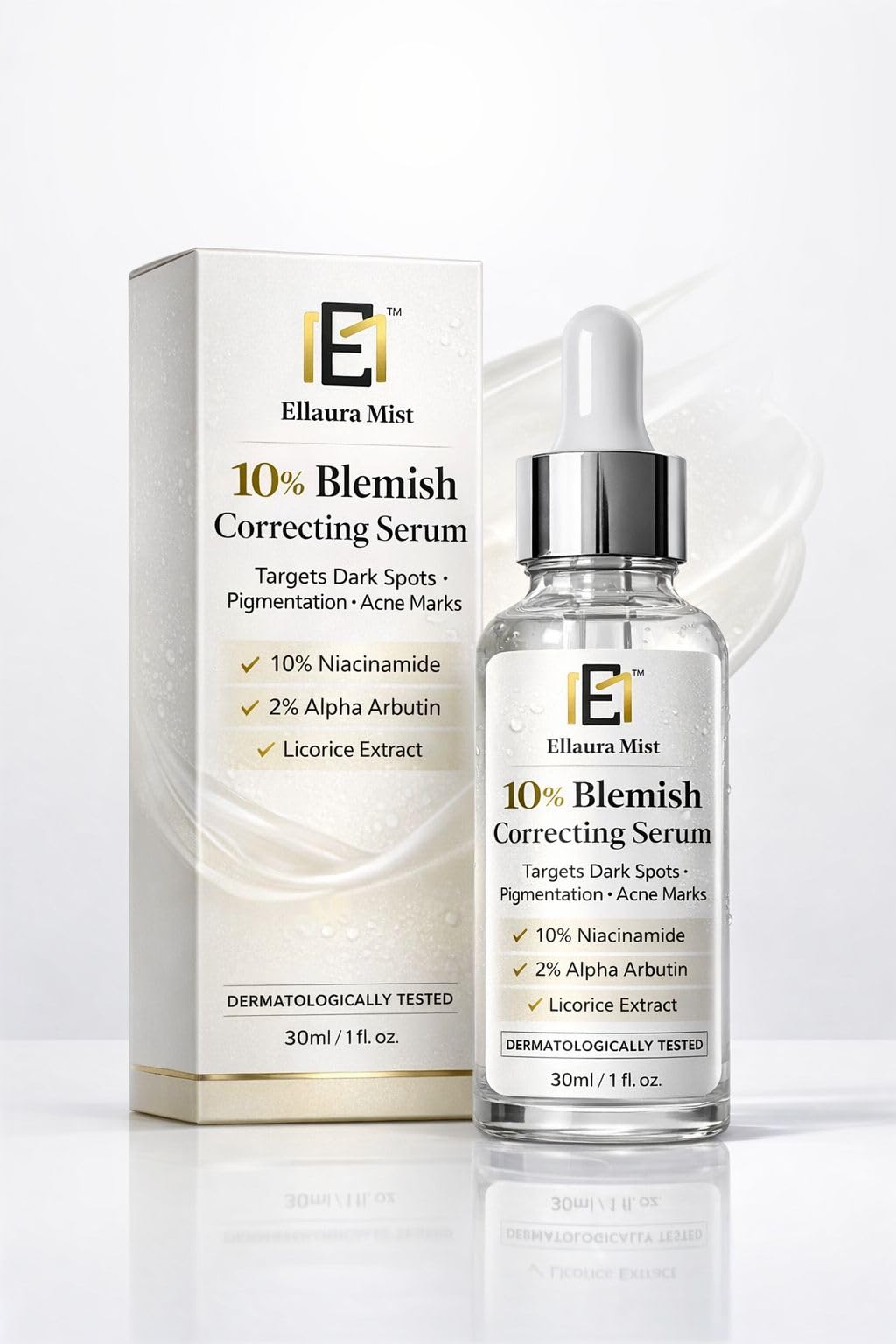 Vitamin C Serum For Glowing Skin  MultiAction Formula With Niacinamide, Kojic Acid & Hyaluronic Acid  Brightening, Hydrating,