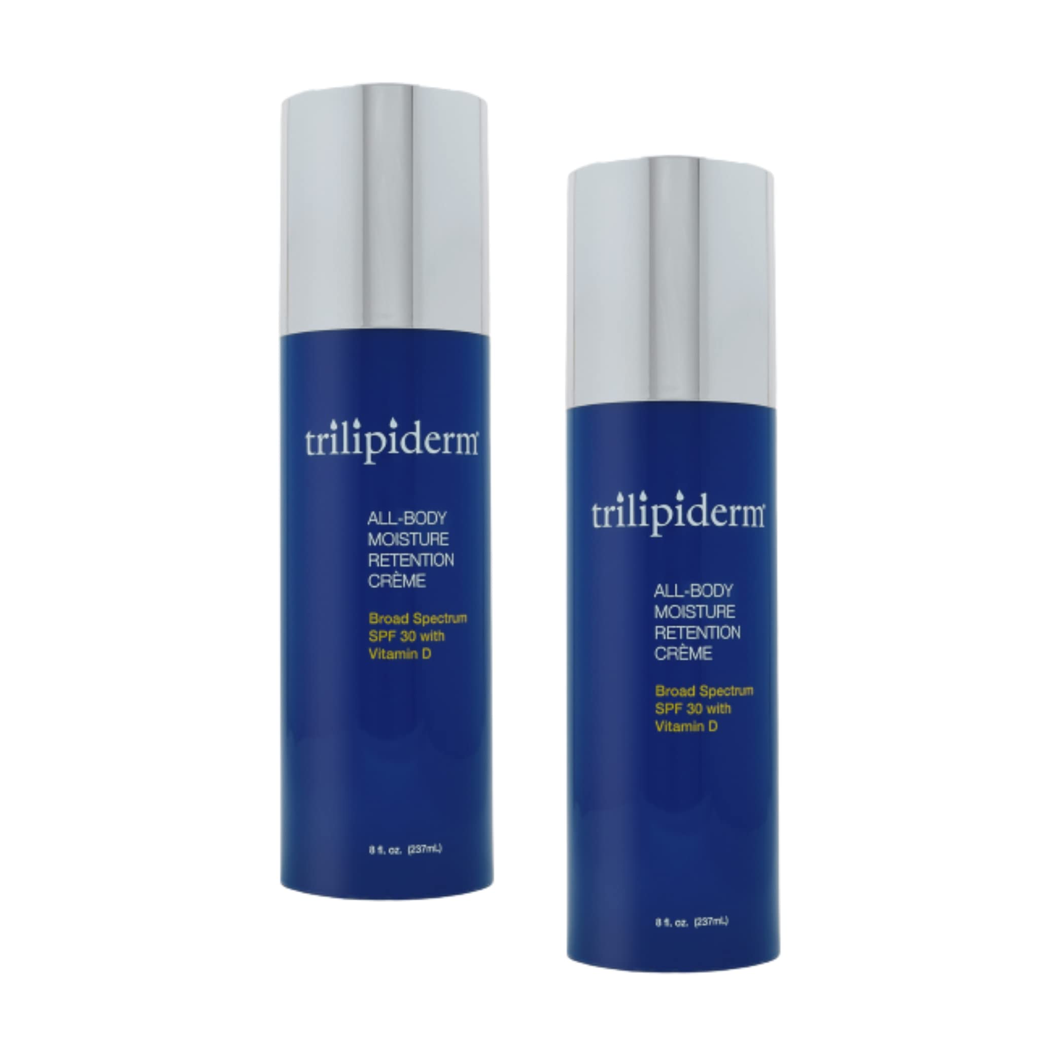 Trilipiderm All-Body Moisture Retention Crme SPF 30 2-Pack - Body Sunscreen Moisturizer with Vitamin D, Plant-Based Body Cream f