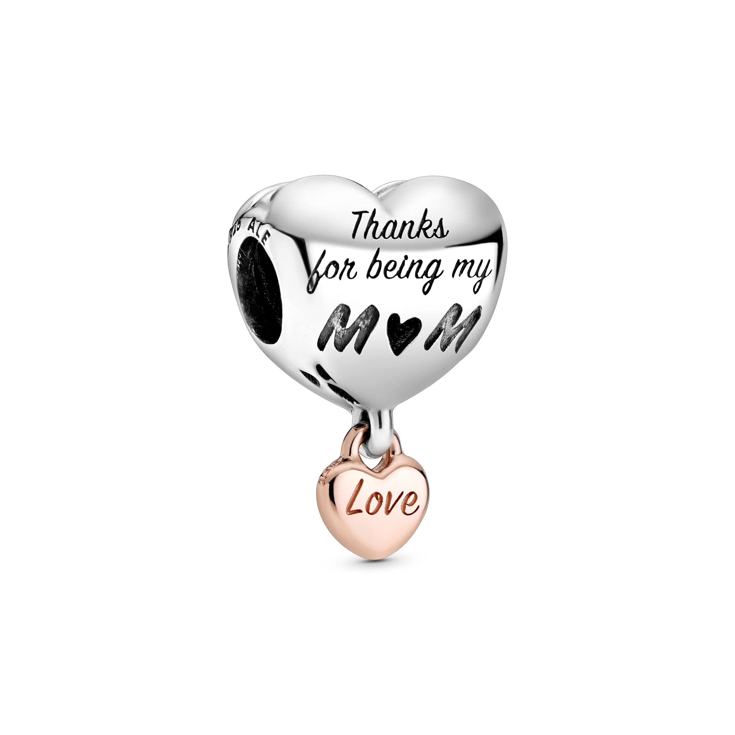 PANDORA Love You Mom Heart Charm Bracelet Charm Moments Bracelets - Stunning Womens Jewelry - Gift for Women in Your Life - Mad