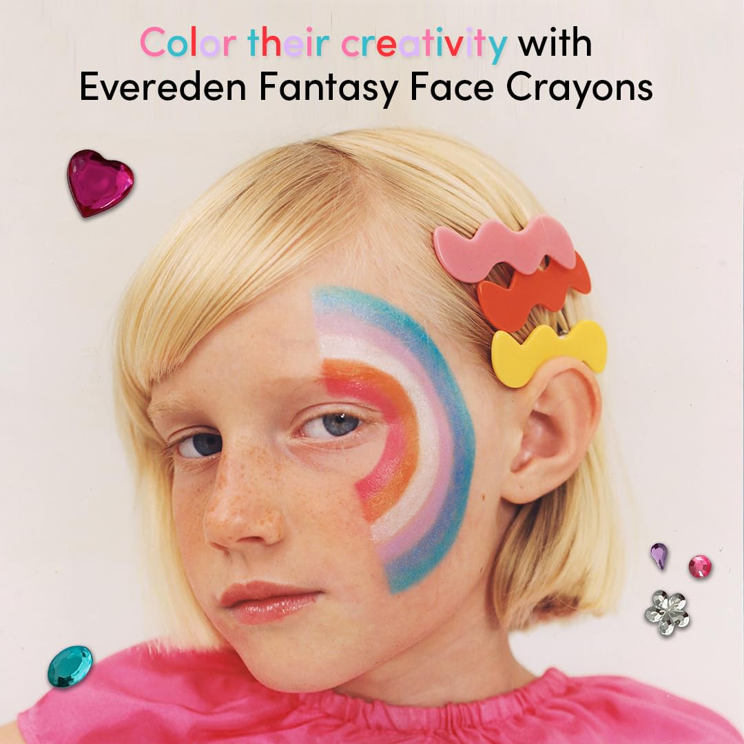 Evereden Kids Fantasy Face Crayon: Little Lilac - Non Toxic Kids Makeup & Multi-Purpose Face, Eye, & Lip Crayon - Clean Makeup F