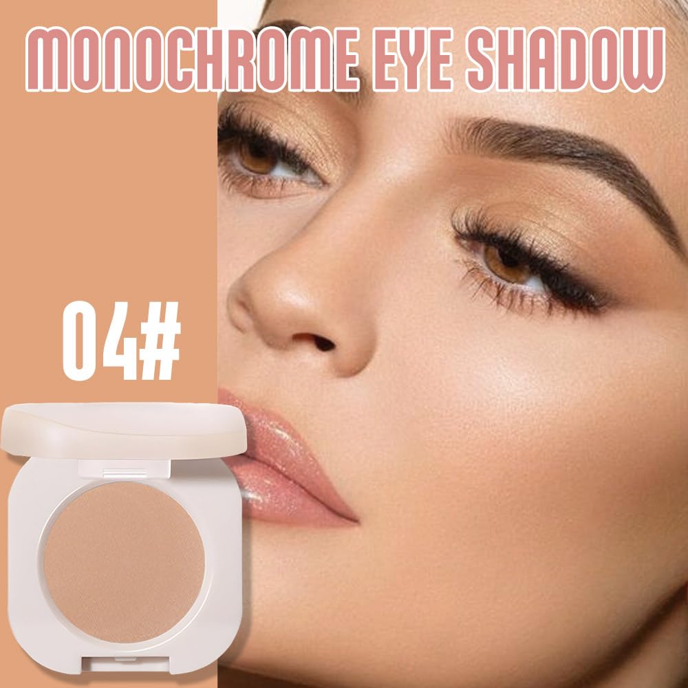 Feicuiyun Matte Eyeshadow Singles, Matte Nude Eyeshadow, Brown Eyeshadow, Neutral Matte Pressed Powder Single Vegan Eyeshadow; T