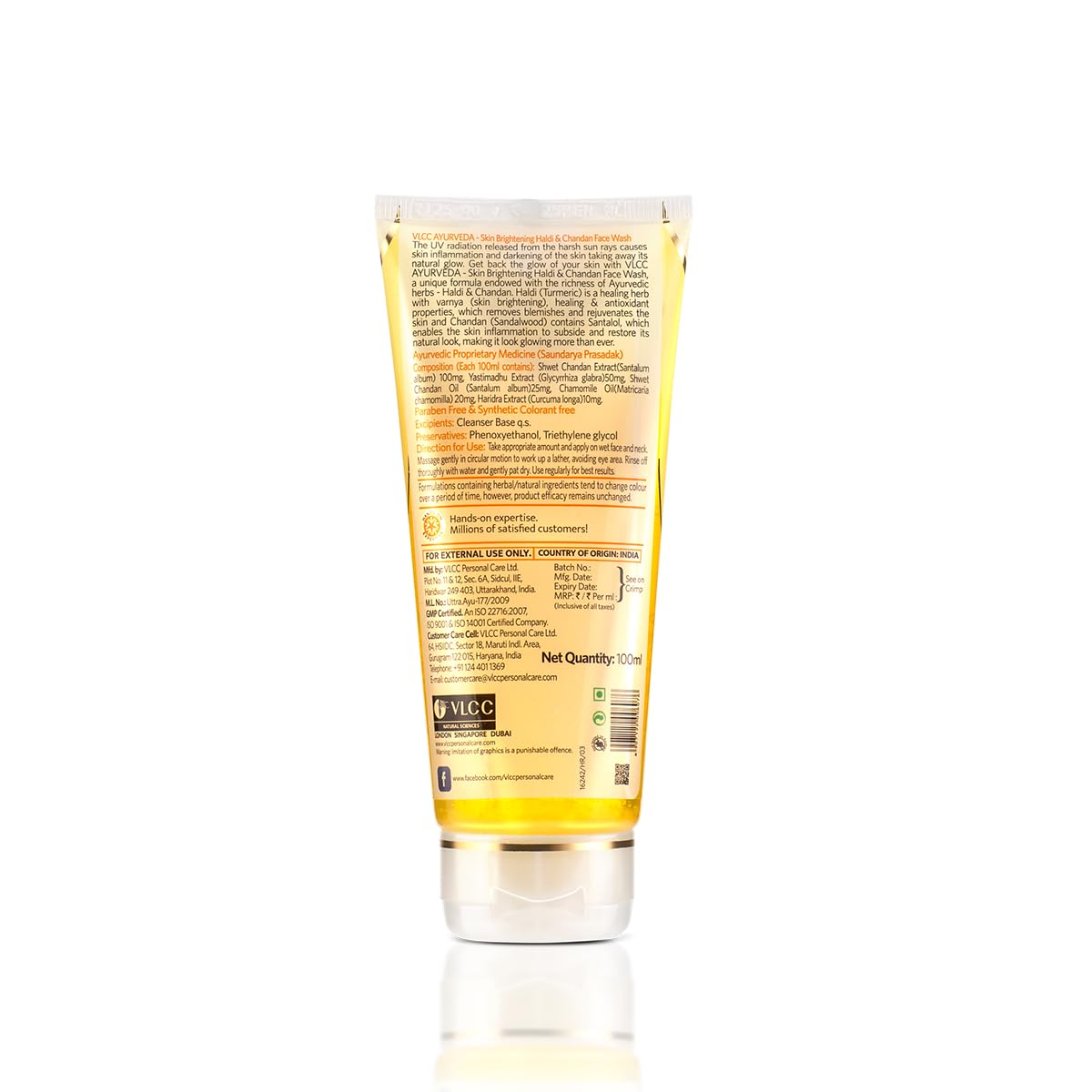 VLCC Ayurveda Skin Brightening Haldi and Chandan Facewash- 100ml