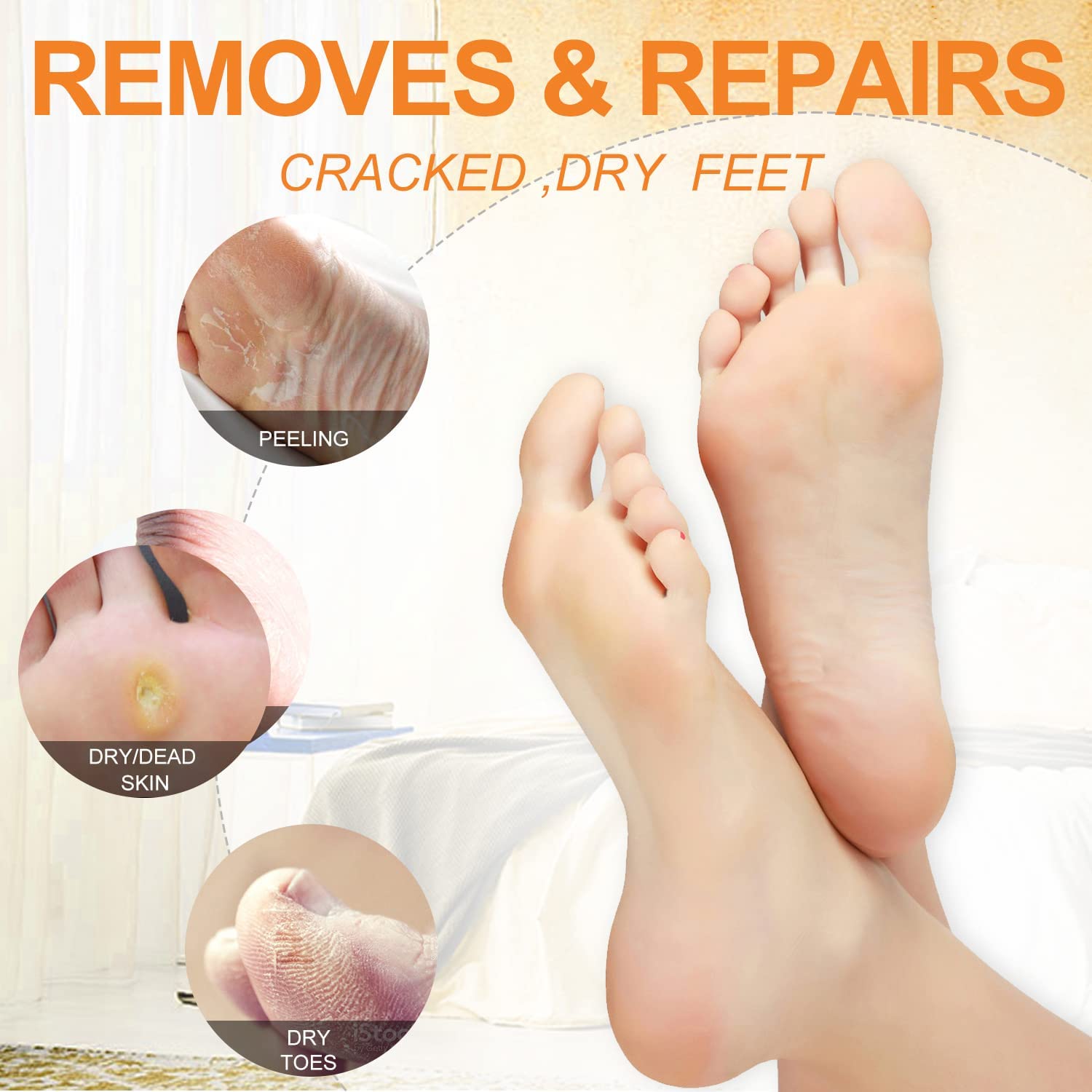 Foot Soak, Pedicure Spa Foot Bath Soak With Foot Soak Salt Scrub Lotion 4 In 1 Spa Pedicure Soak Set For Dry Cracked Feet, Moist