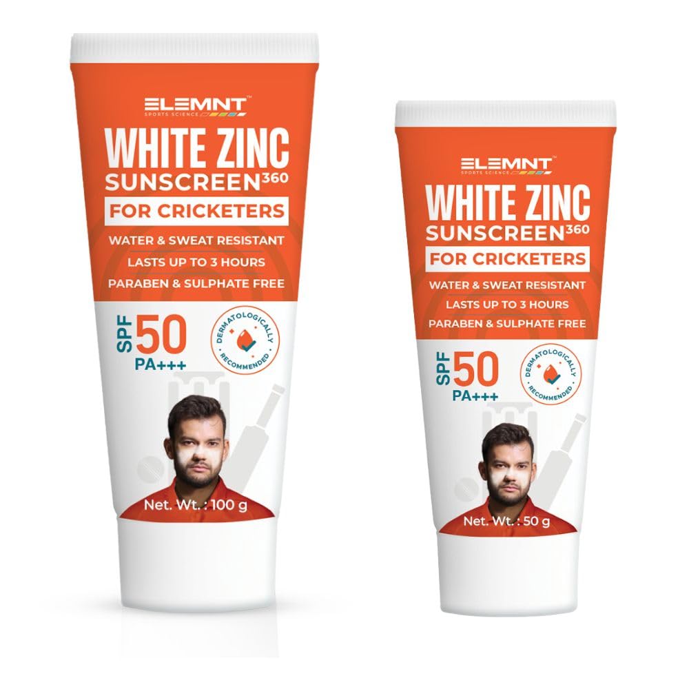 Elemnt White Zinc Sunscreen 360 | Formulated For Heavy Sun Exposure | Broad Spectrum Pa+++ Sunscreen Spf 50 For Sportsmen | Men 