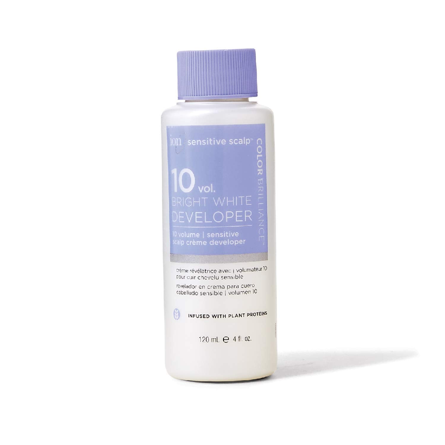 Ion Bright White Sensitive Scalp Developer 10 Volume, Vegan, Cruelty-Free, Paraben-Free, Infused With Plant Proteins, Argan Oil,