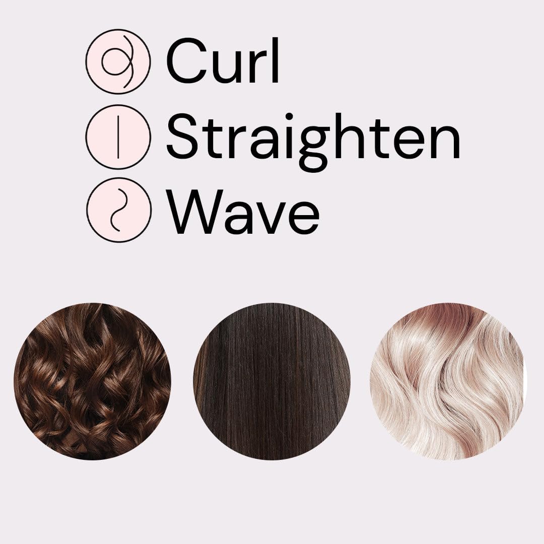 L'ANGE HAIR Le Duo Grande 360 Airflow Styler | 2-in-1 Curling Wand & Titanium Flat Iron Hair Straightener | Professional Hair Cu