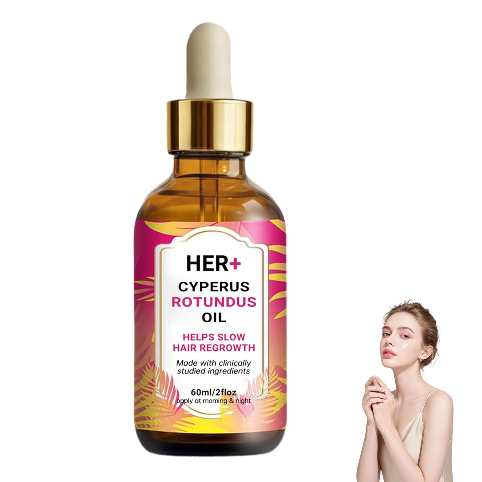 Her+ Cyperus Rotundus Oil for Hair Removal, 2026 New AntiHair Growth Oil, Continued Hair Reduction and Smooth Skin, Suitable fo