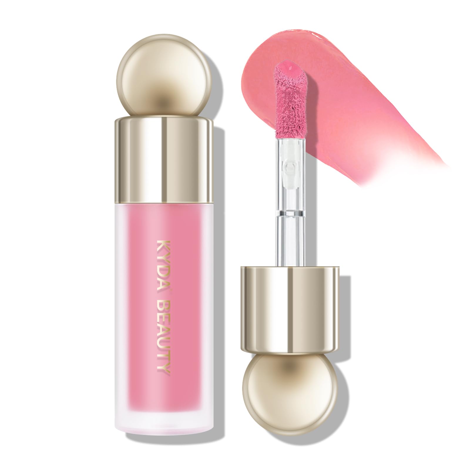 Kyda Liquid Blush, Natural Matte Finish Looking, Dewy Cheek Tint, Moisturizing Lightweight Blendable Feel, Soft Cream Face Blush