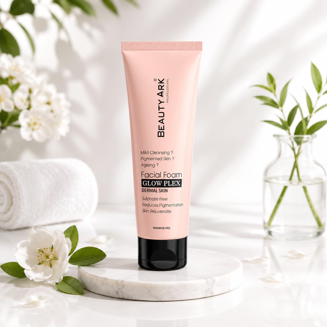 Beauty Ark Facial Foam Glow Plex, Dermal Skin, Sulphate Free, Reduces Pigmentation.(2 Pack)