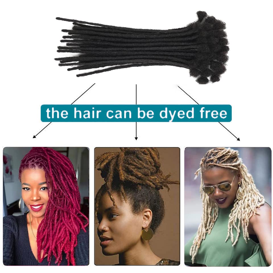 0.4Cm Width 6Inch 100 Strands Dreadlock Extensions Real Human Hair 100% Handmade Permanent Loc Extensions Human Hair For Women/M