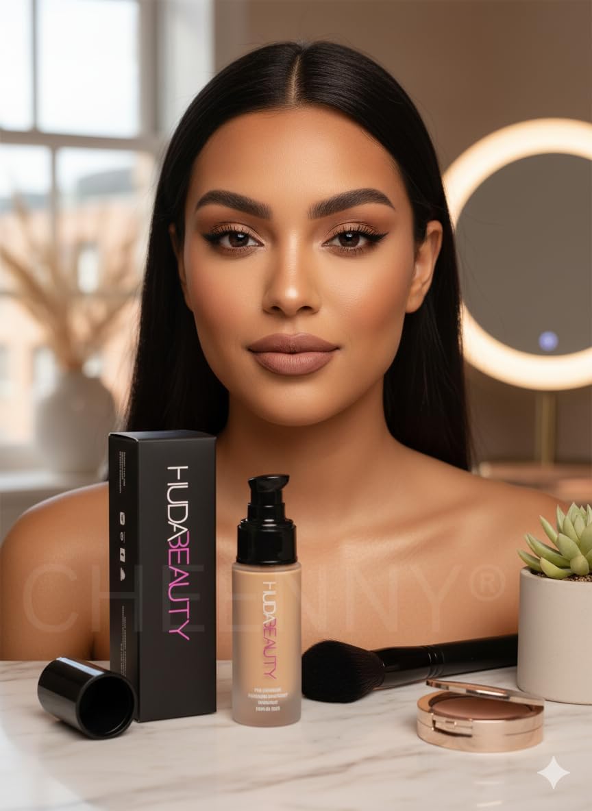 Full Coverage All Skin Huda Professional Waterproof OilFree Longlasting Liquid 24Hour ColourTrue Foundation Matte Finish For 