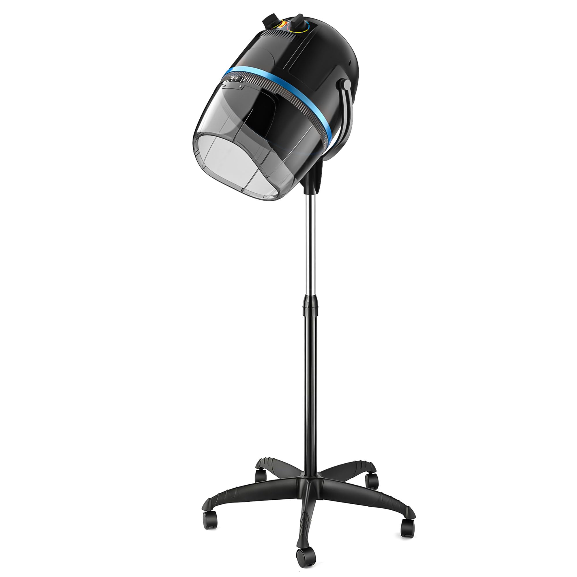 Nova Microdermabrasion Professional Hooded Floor Hair Dryer Adjustable Bonnet Hair Dryer Stand Up with Timer and Rolling Wheels