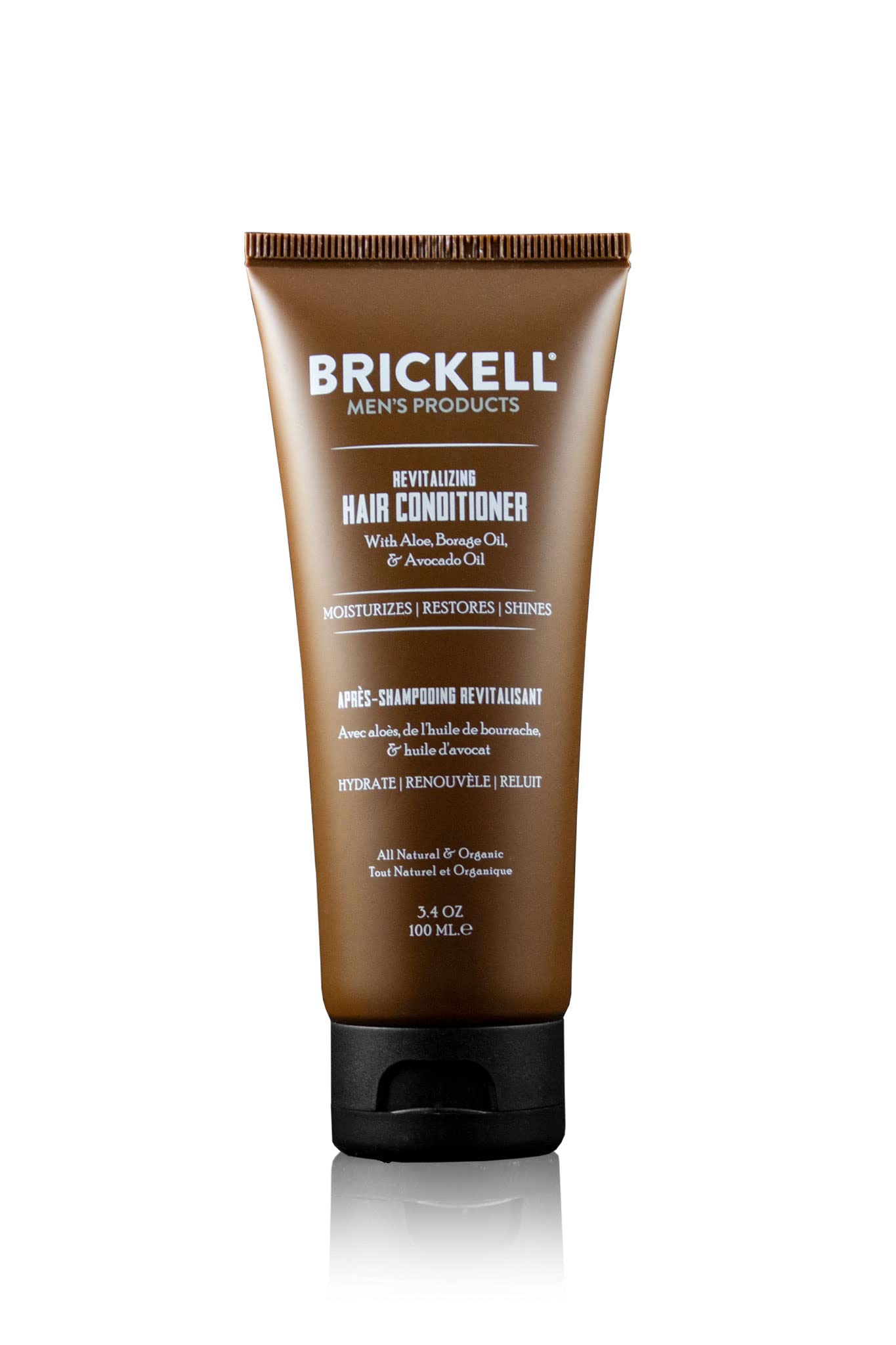 Brickell Men's Revitalizing Hair Conditioner for Men, Natural and Organic Nourishing Hair Conditioner, Restores Shine and Moistu