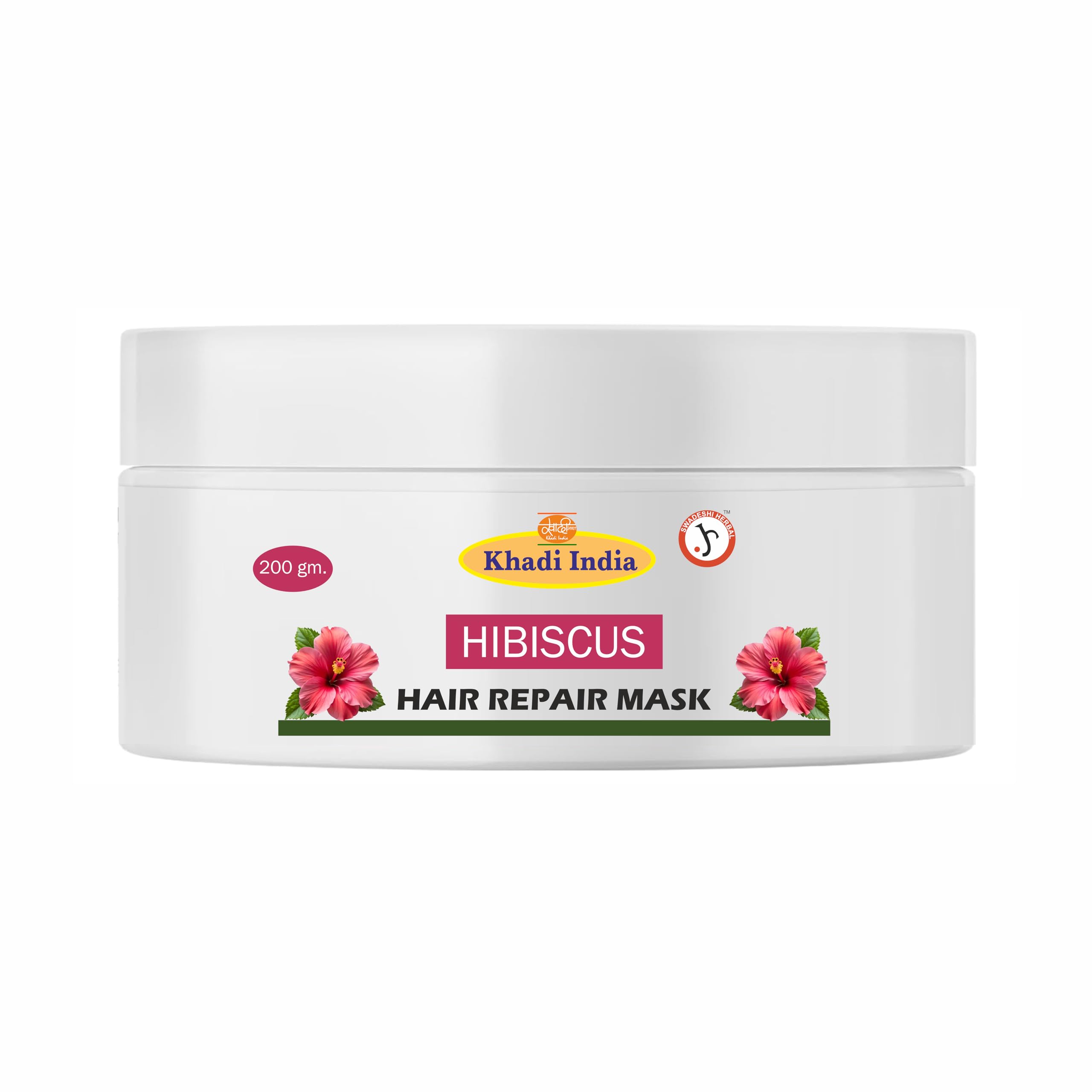 Khadi Herbal Hydrating Hair Mask For Dry, Damaged Hair  Deep Conditioning With Hibiscus & Keratin 200Gm.