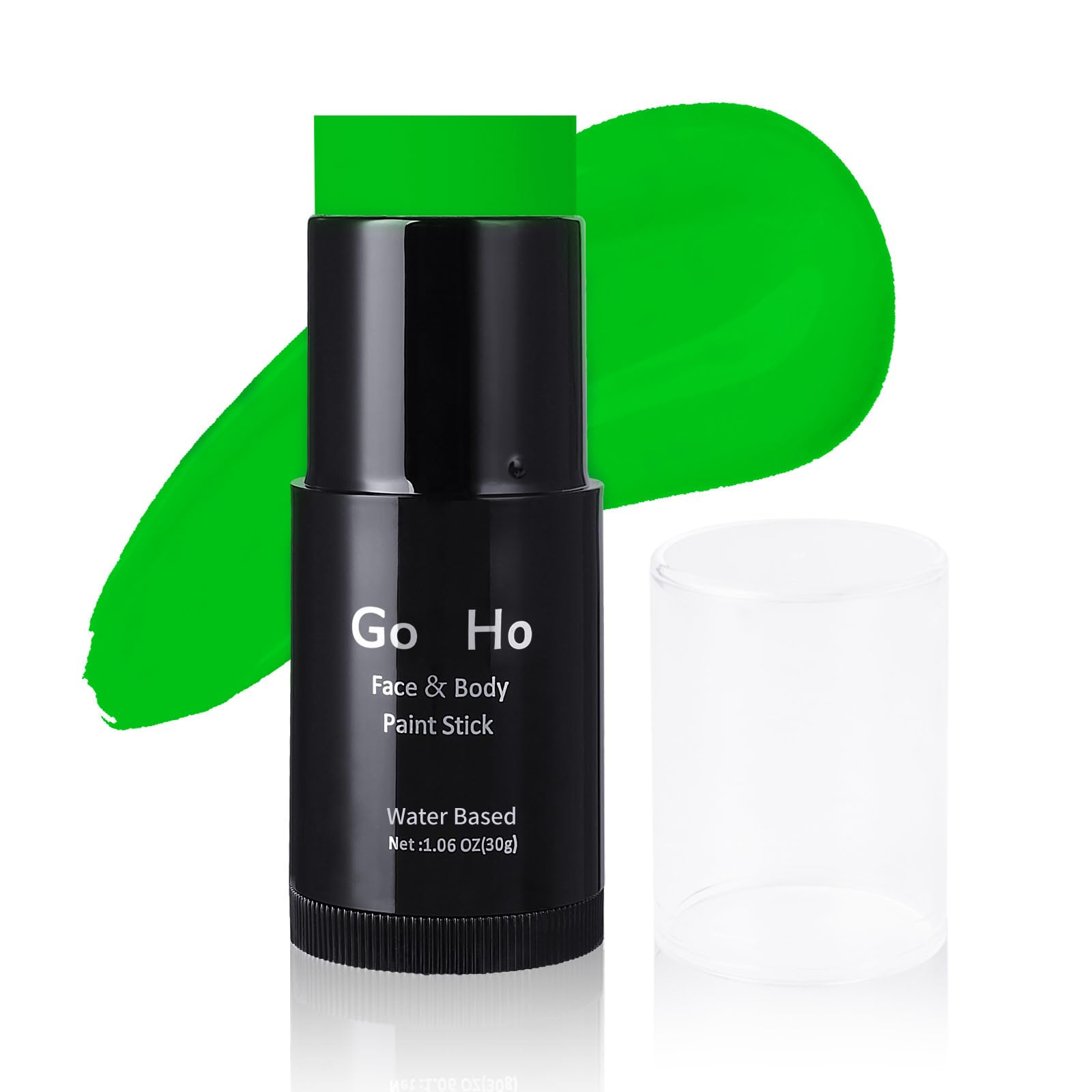 Go Ho Amazon Green Face Paint Stick,Water Based Washable Face Paint Makeup Stick,Non-Toxic Full-Coverage Cream Body Paint For Ad