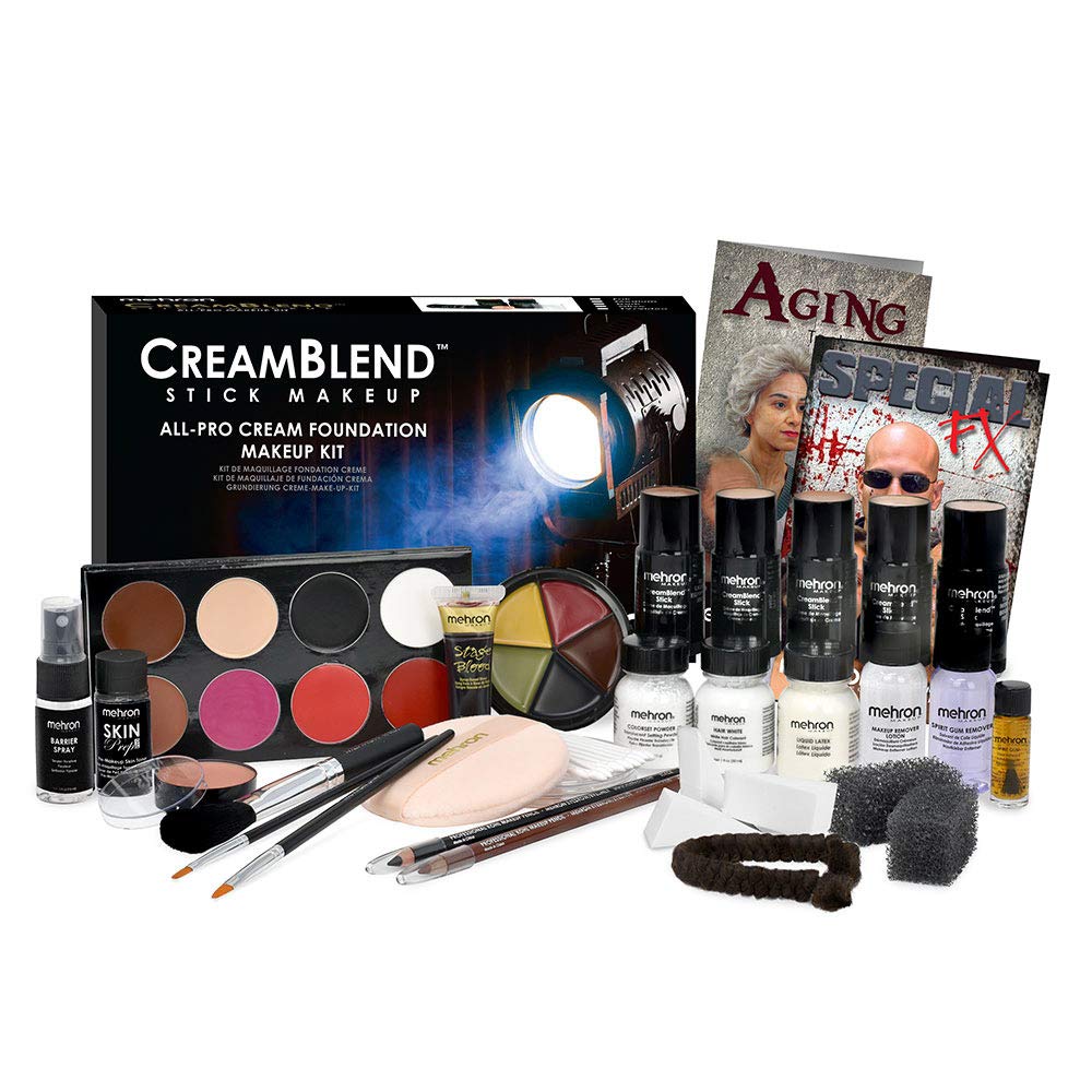 Mehron Creamblend All-Pro Student Makeup Kit - Dark - One Size - Model K400-D