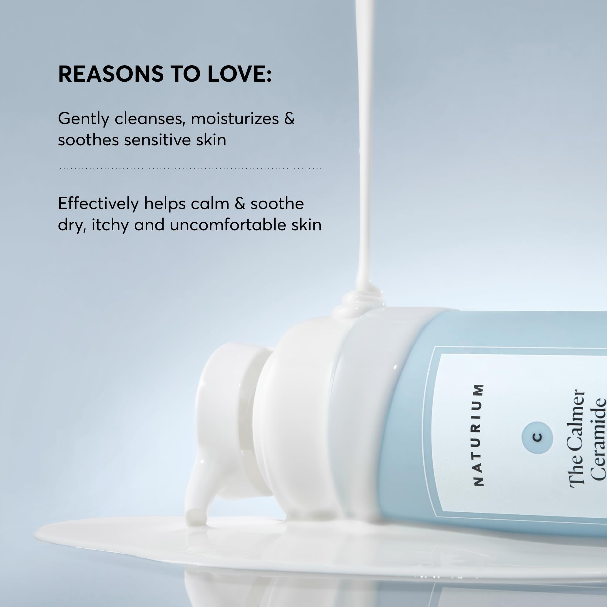 Naturium The Calmer Ceramide Body Wash - Fragrance-Free, Moisturizing for Dry Sensitive Skin, 16.9 oz, Dermatologist-Tested, Cruelty-Free