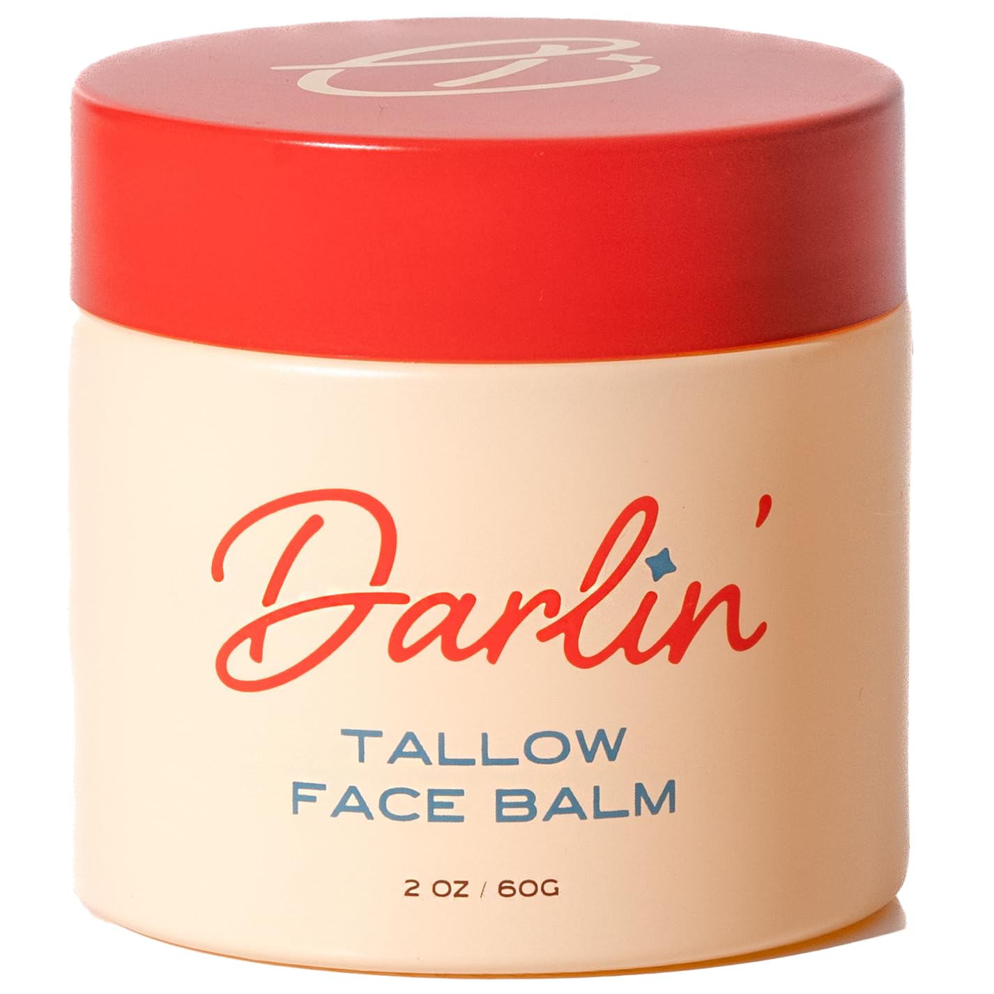 Darlin' Skincare Tallow Face Balm Moisturizer, Organic Grass-Fed Beef Tallow for Glowy Skin, Luxury Nontoxic Clean Beauty for Ac