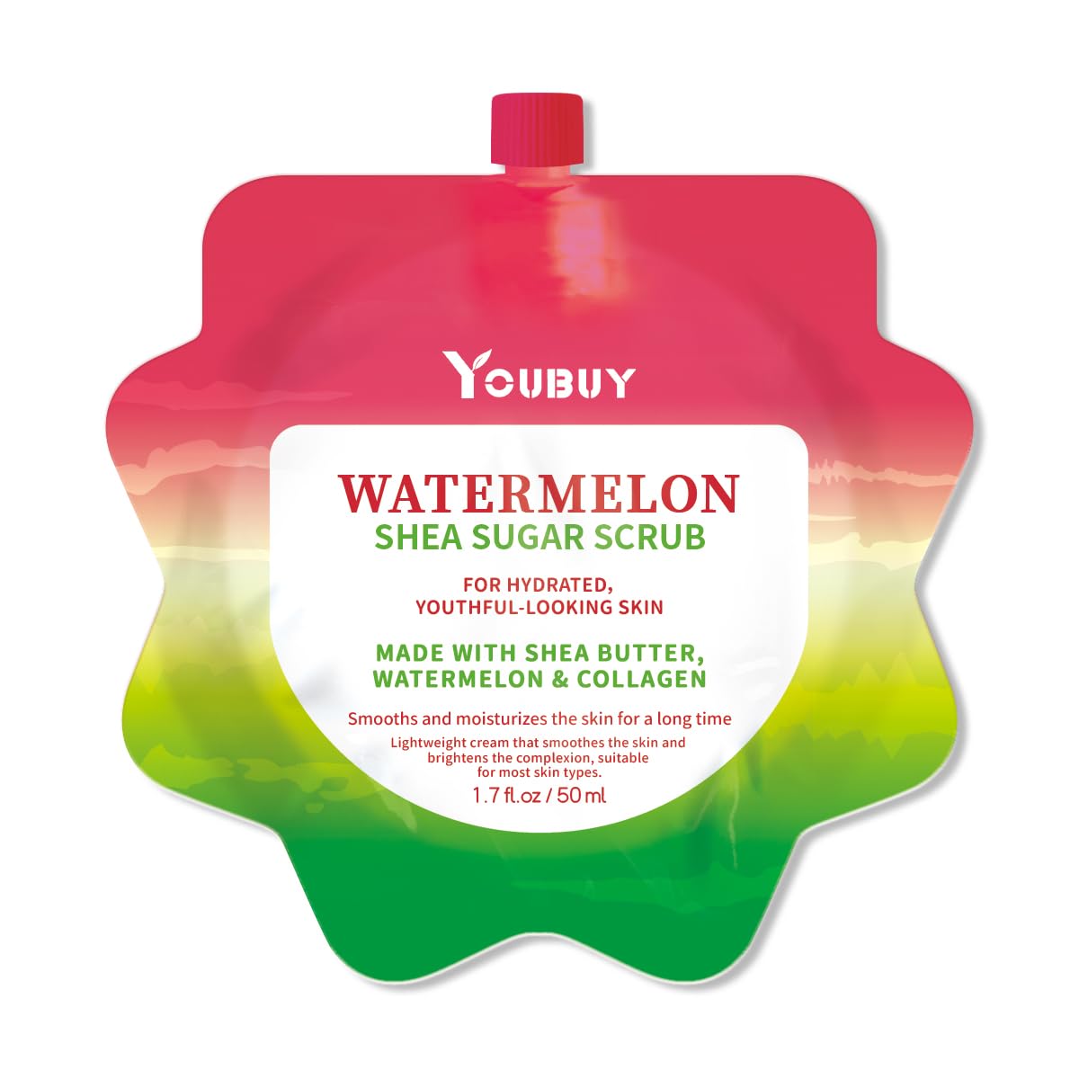 Watermelon Facial Scrub Cream,Watermelon Face Scrub,Daily Facial Scrub  Gently Exfoliates, Cleanses, Removes Dead Skin, Blackhe