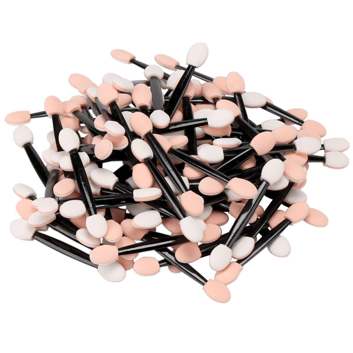 Akstore 200Pcs Disposable Dual Sides Eye Shadow Sponge Applicator Eyeshadow Brushes Makeup Brush (Black)