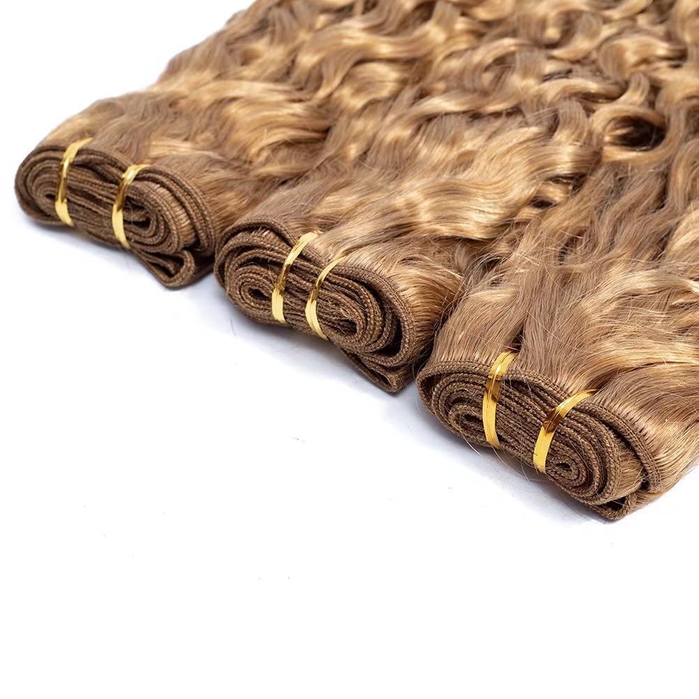 Feel Me Brazilian Water Wave Bundles Color 27 Honey Blonde Brazilian Human Hair Bundles 100% Unprocessed Hair Extension Bundles