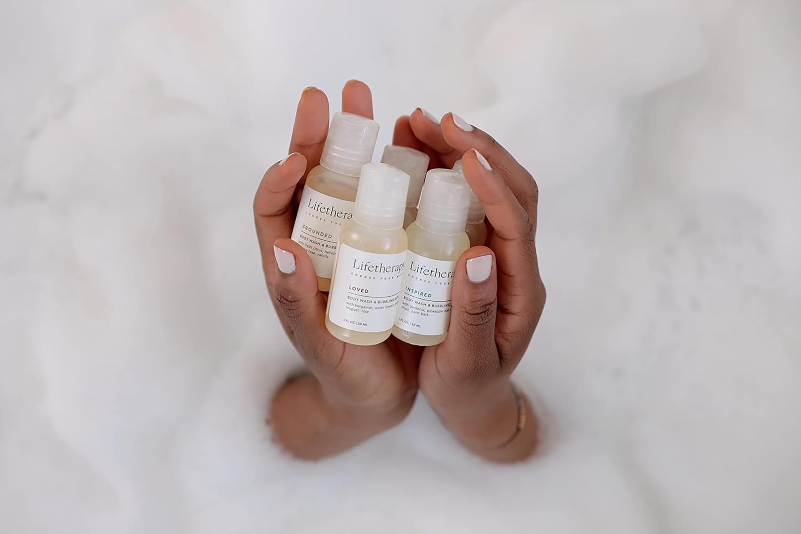 Mini Lotion And Wash Gift Set | Hydrating Body Lotion And Body Wash And Bubbling Bath Gift Set Of 12