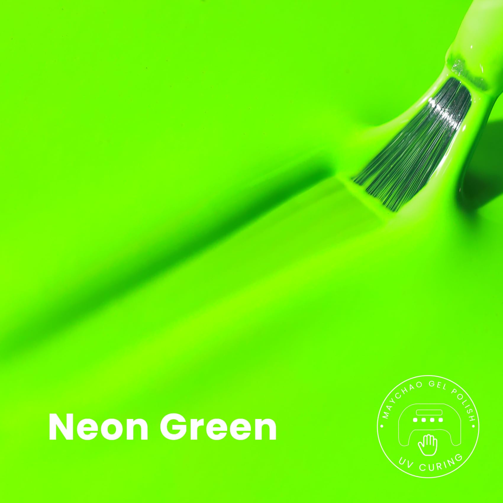 Maychao 15Ml Gel Nail Polish 1Pc Neon Green Gel Polish Soak Off Uv Led Nail Polish Nail Art Starter Manicure Salon Diy At Home,
