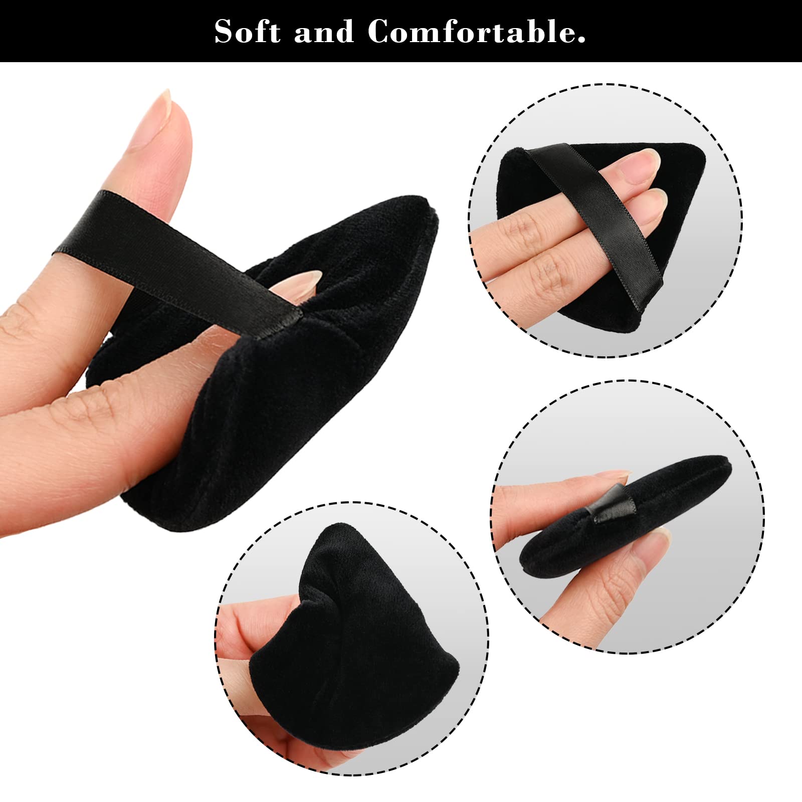 8Pcs Of Triangular Powder Puff Makeup Sponges, Made Of Super-Soft Velvet, Designed For Contouring, Eye, And Corner, Beauty Blend