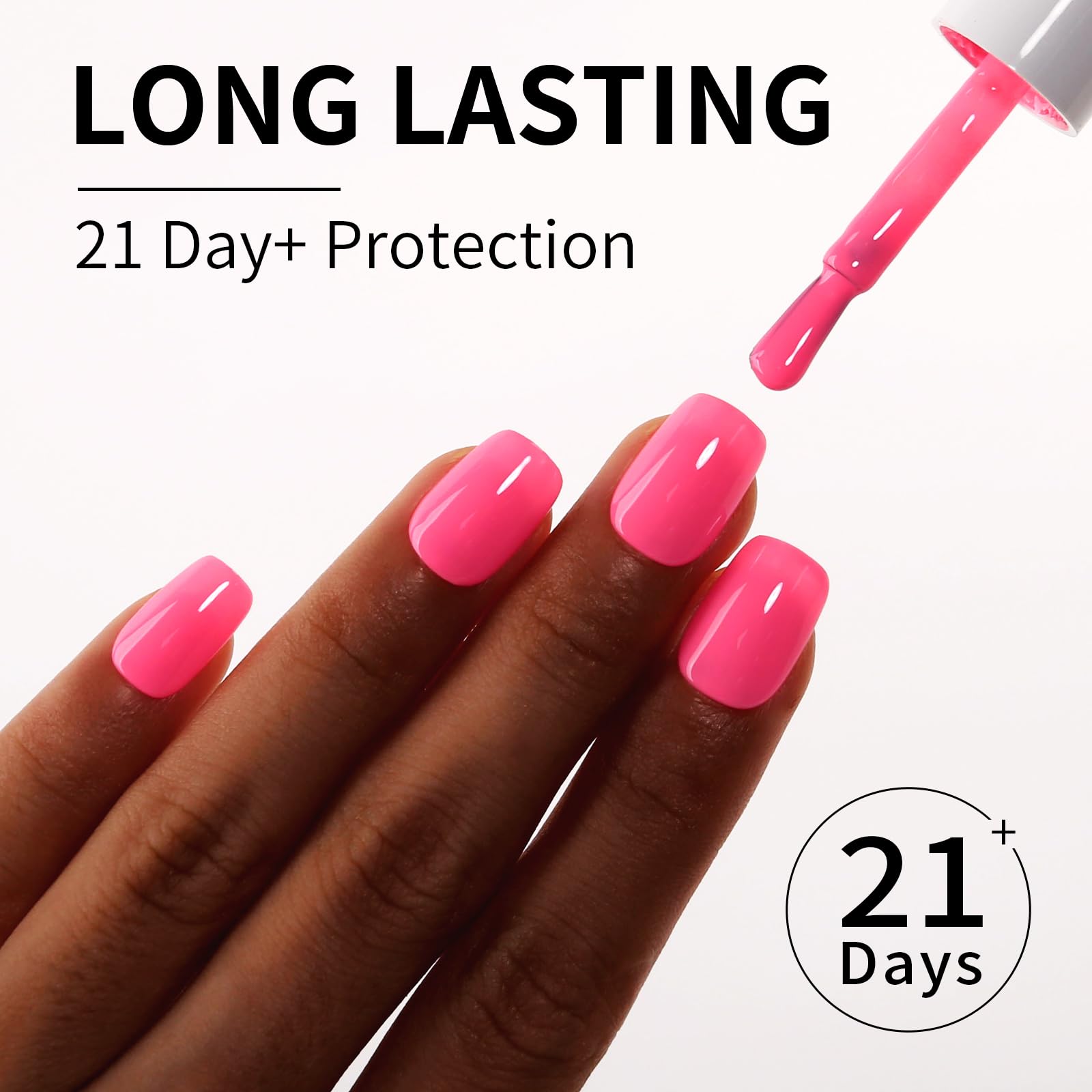 Firedeep Neon Pink Gel Nail Polish Hot Pink Nail Polish Uv/Led Soak Off Gel Polish For Autumn And Winter Manicure 0.54 Fl Oz 1Pc