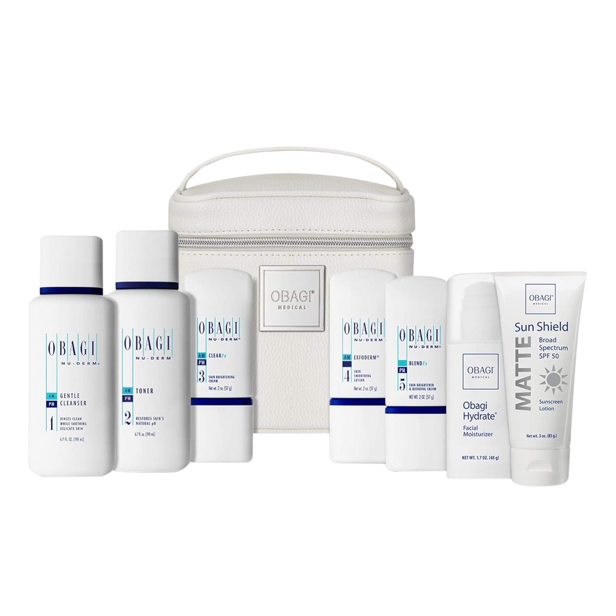 Obagi Nu-Derm Fx Skin Brightening System for Normal to Dry Skin - Noticeably Evens Out & Brightens Your Complexion - 7-Step Skin