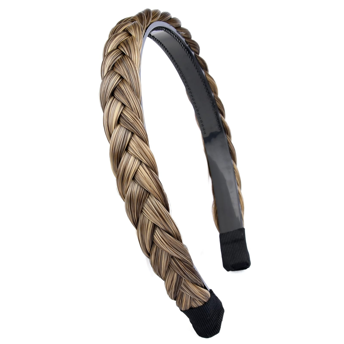 Gledola Braided Headband With Teeth Braids Hairband With Tooth Synthetic Hair Band Plaited Hairband For Women (Dark Ash Brown)