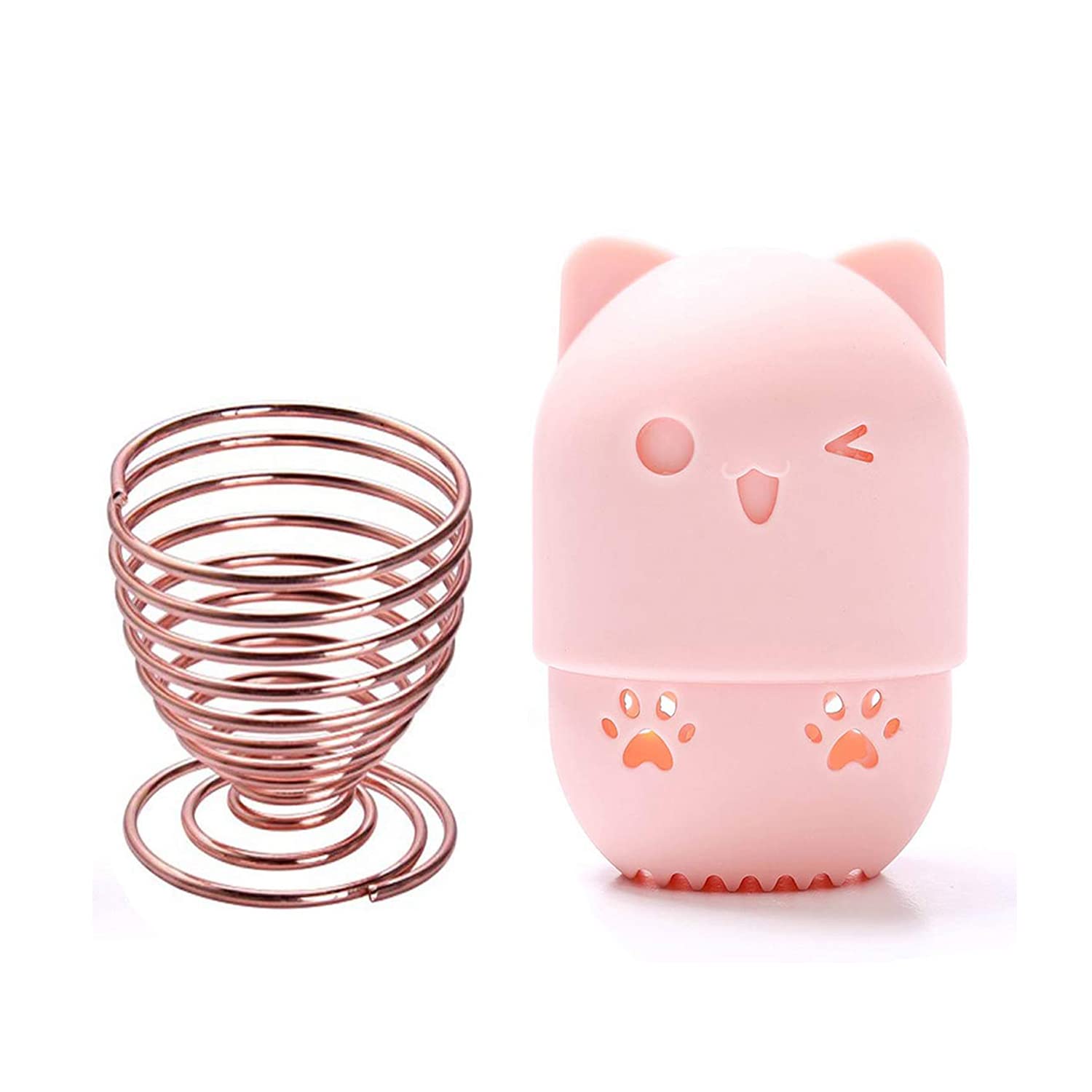 Makeup Sponge Holder, Beauty Sponge Holder + Makeup Blender Travel Case Beauty Sponge Blender Drying Stand & Storage Containers 
