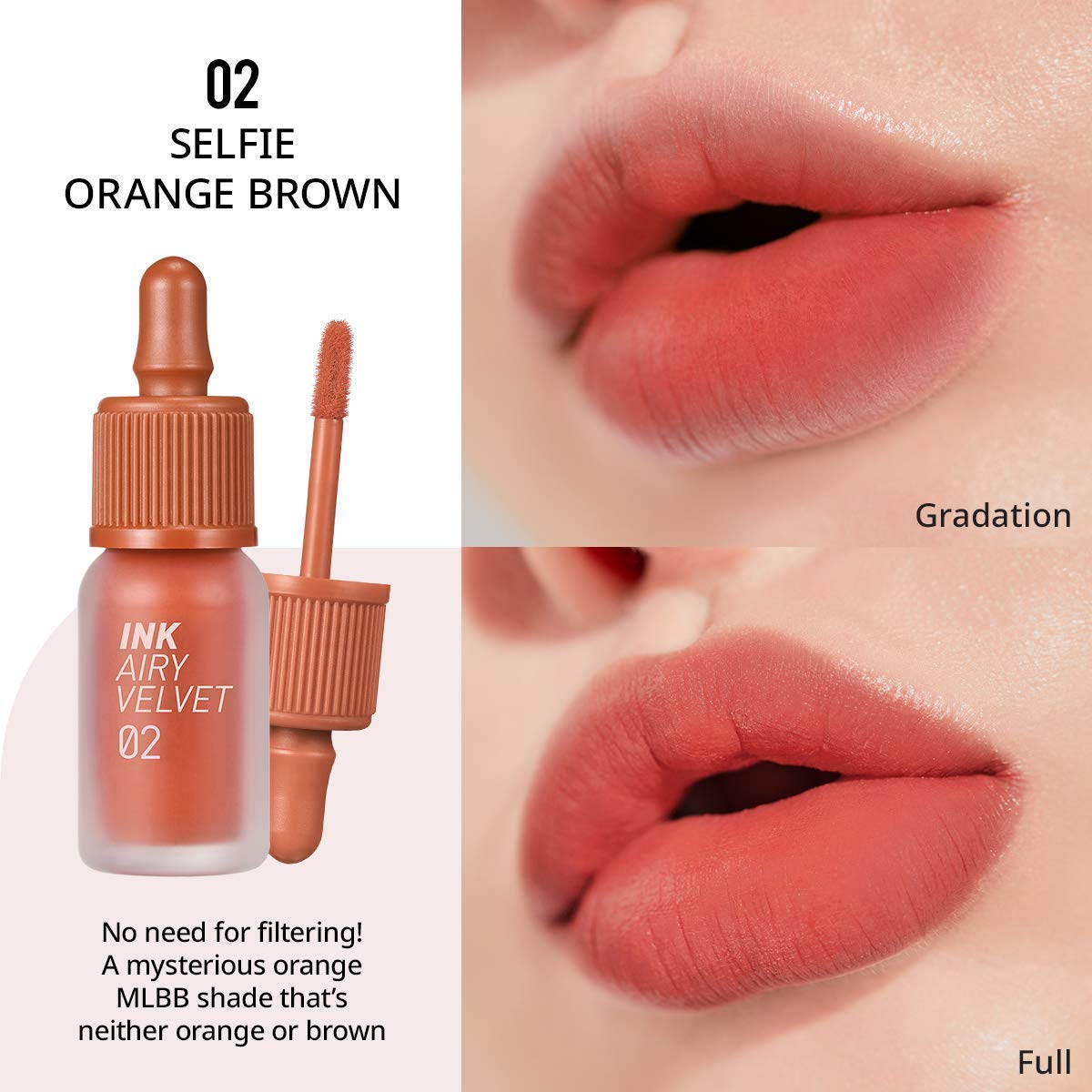 Peripera Ink Airy Velvet Lip Tint  High-Pigmentation, Lightweight, Soft, Moisturizing, Not Animal Tested  (025 ZAZZY PEAcH)