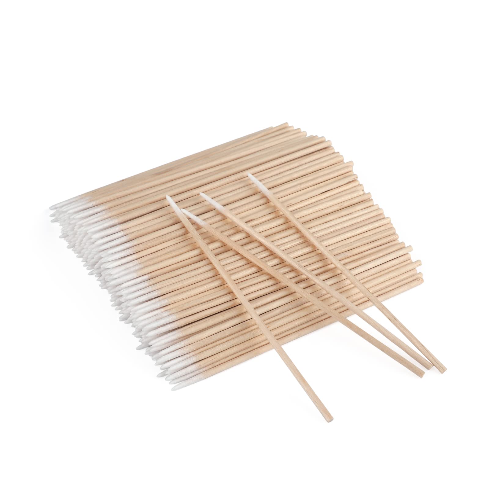 G2Plus 500Pcs Cotton Swabs, Wood Disposable Micro Applicators Brush For Makeup And Personal Care Cosmetic Brush, Micro Swabs For