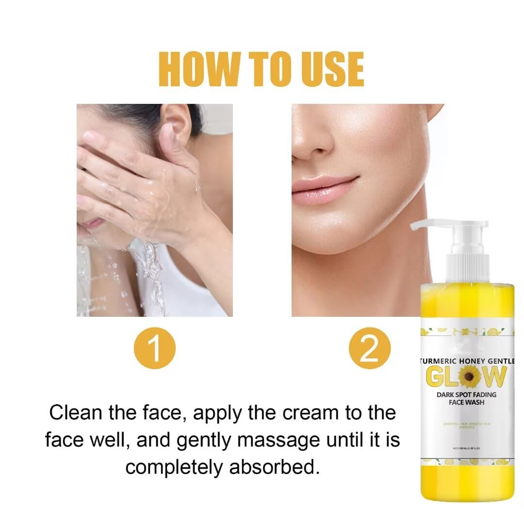 Turmeric Glow Combo Skincare Set Face Wash Scrub Butter Anti Aging Moisturizer for Wrinkles, Soothing Hydrating Turmeric Skincar